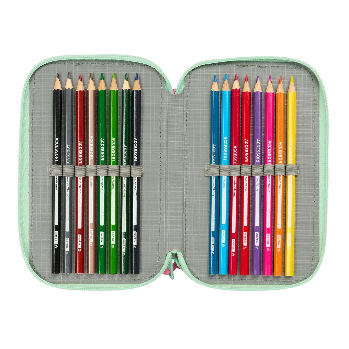 Penar cu Accesorii Disney Princess Bloom Roz Acvamarin 12,5 x 19,5 x 5,5 cm 37 Piese