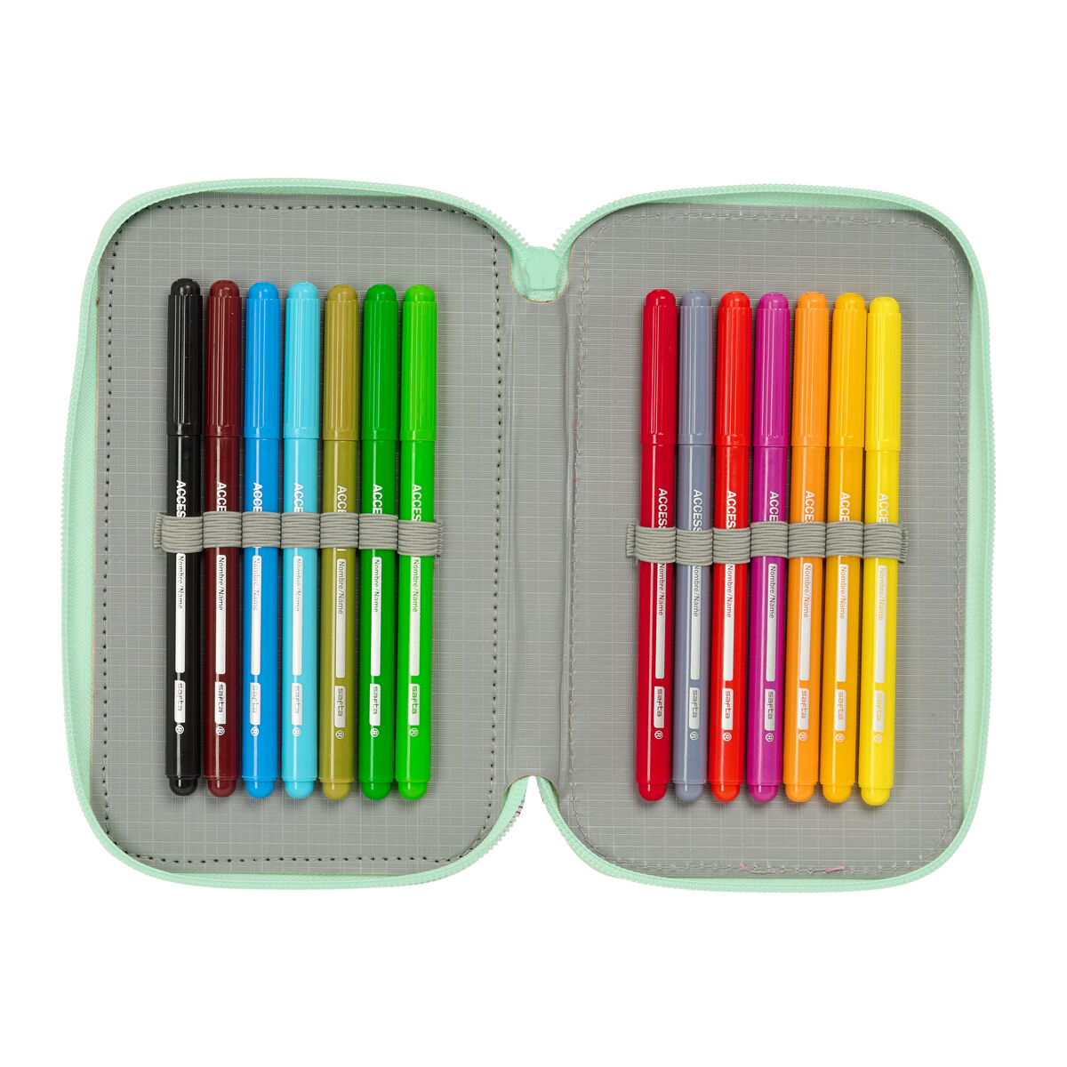 Penar cu Accesorii Disney Princess Bloom Roz Acvamarin 12,5 x 19,5 x 5,5 cm 37 Piese