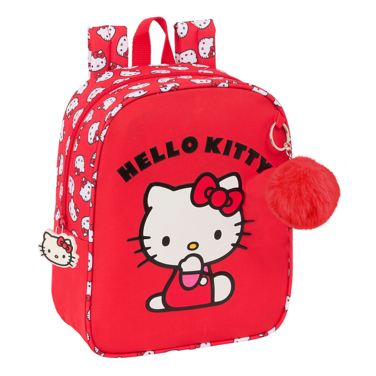 Ghiozdan Hello Kitty Iconic Alb Roșu 22 x 27 x 10 cm