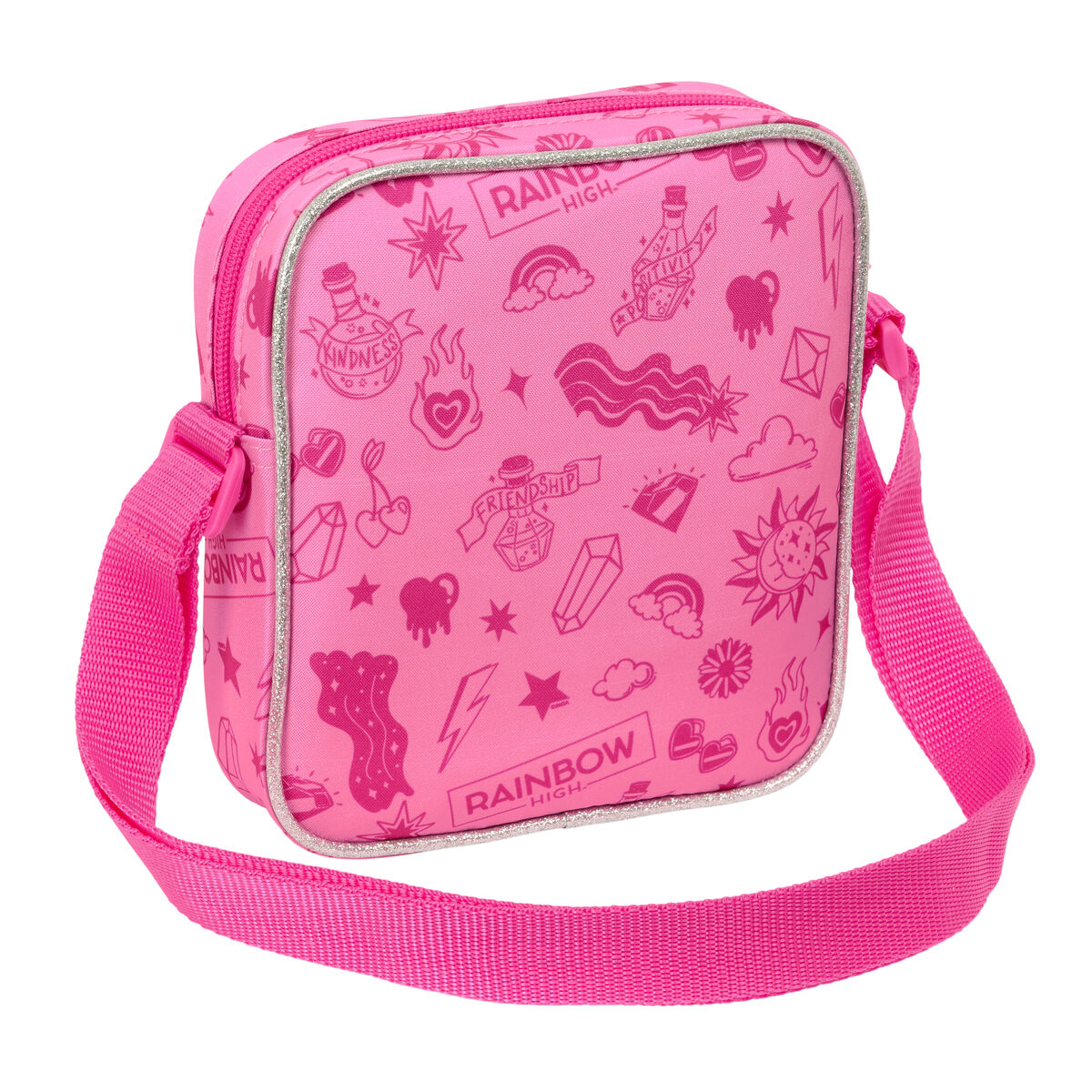 Geantă Bandulieră Rainbow High Shine Multicolor 16 x 18 x 4 cm