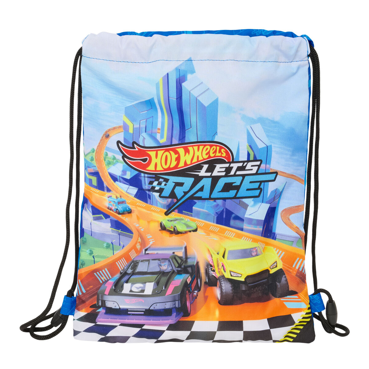 Geantă Rucsac cu Bretele Hot Wheels Let's race Albastru Negru 26 x 34 x 1 cm