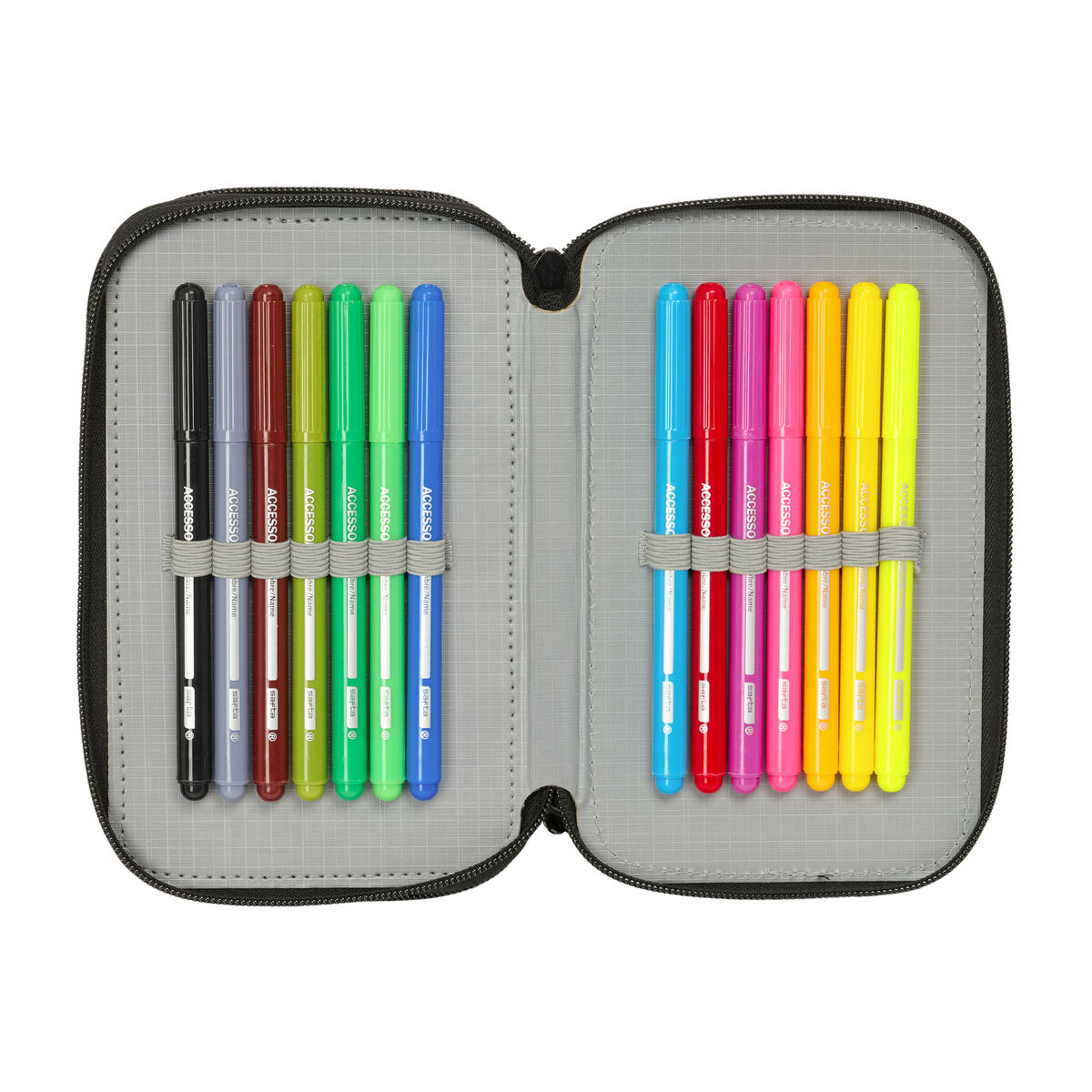 Penar cu Accesorii Spider-Man Attack Negru 12,5 x 19,5 x 5,5 cm 37 Piese