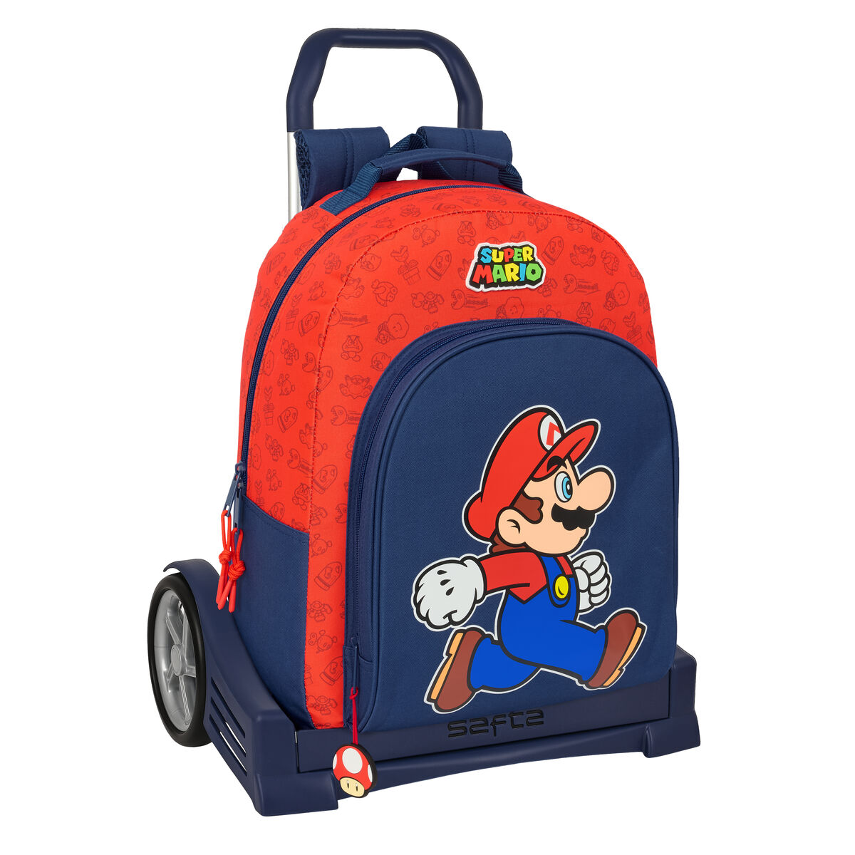 Ghiozdan cu Roți Super Mario Trick Roșu Albastru închis 32 x 42 x 15 cm