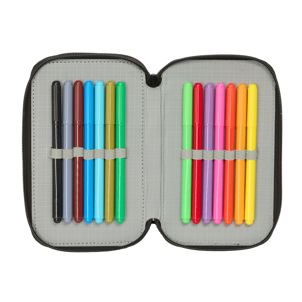 Penar Triplu Naruto Negru 12,5 x 19,5 x 5,5 cm 37 Piese