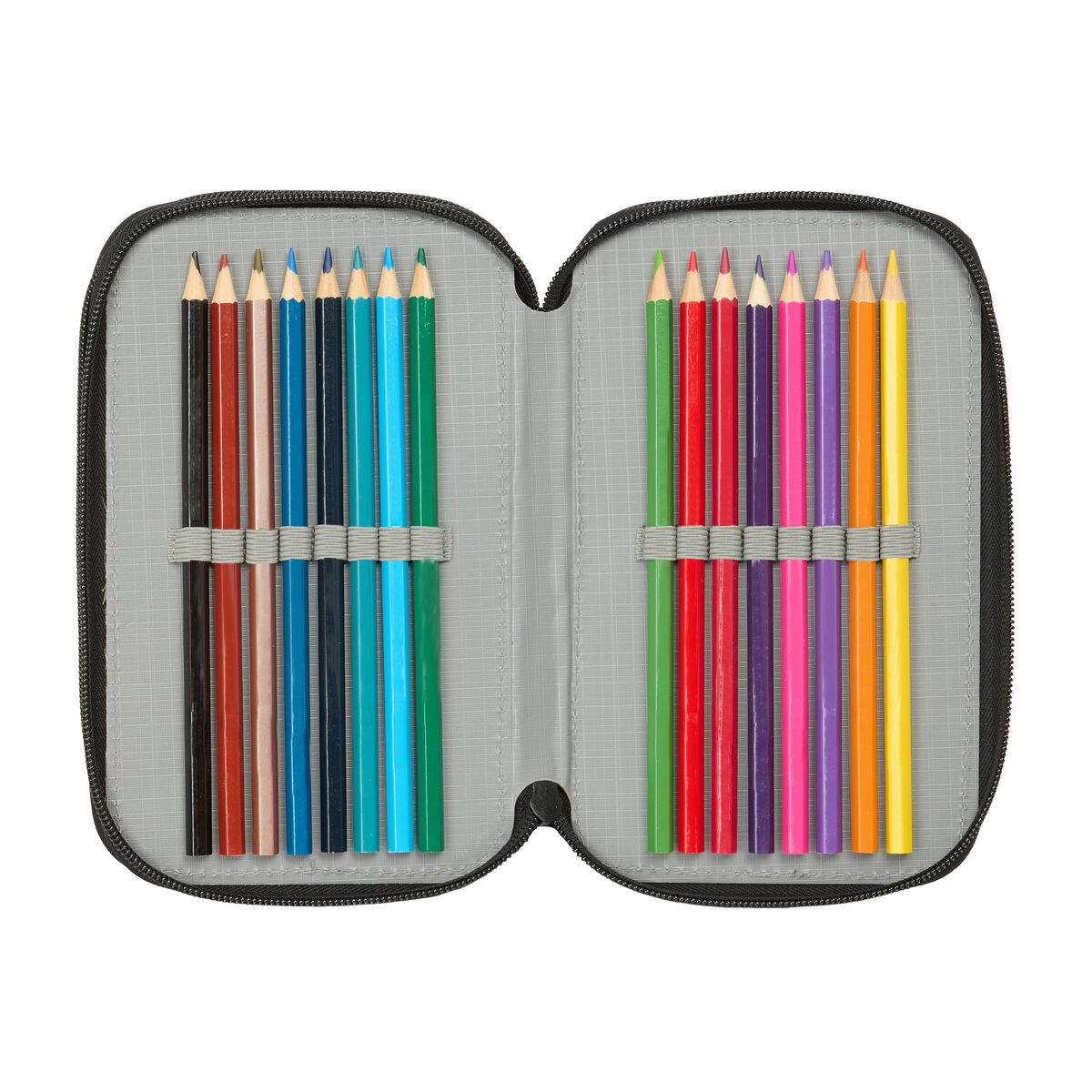 Penar Triplu Naruto Negru 12,5 x 19,5 x 5,5 cm 37 Piese