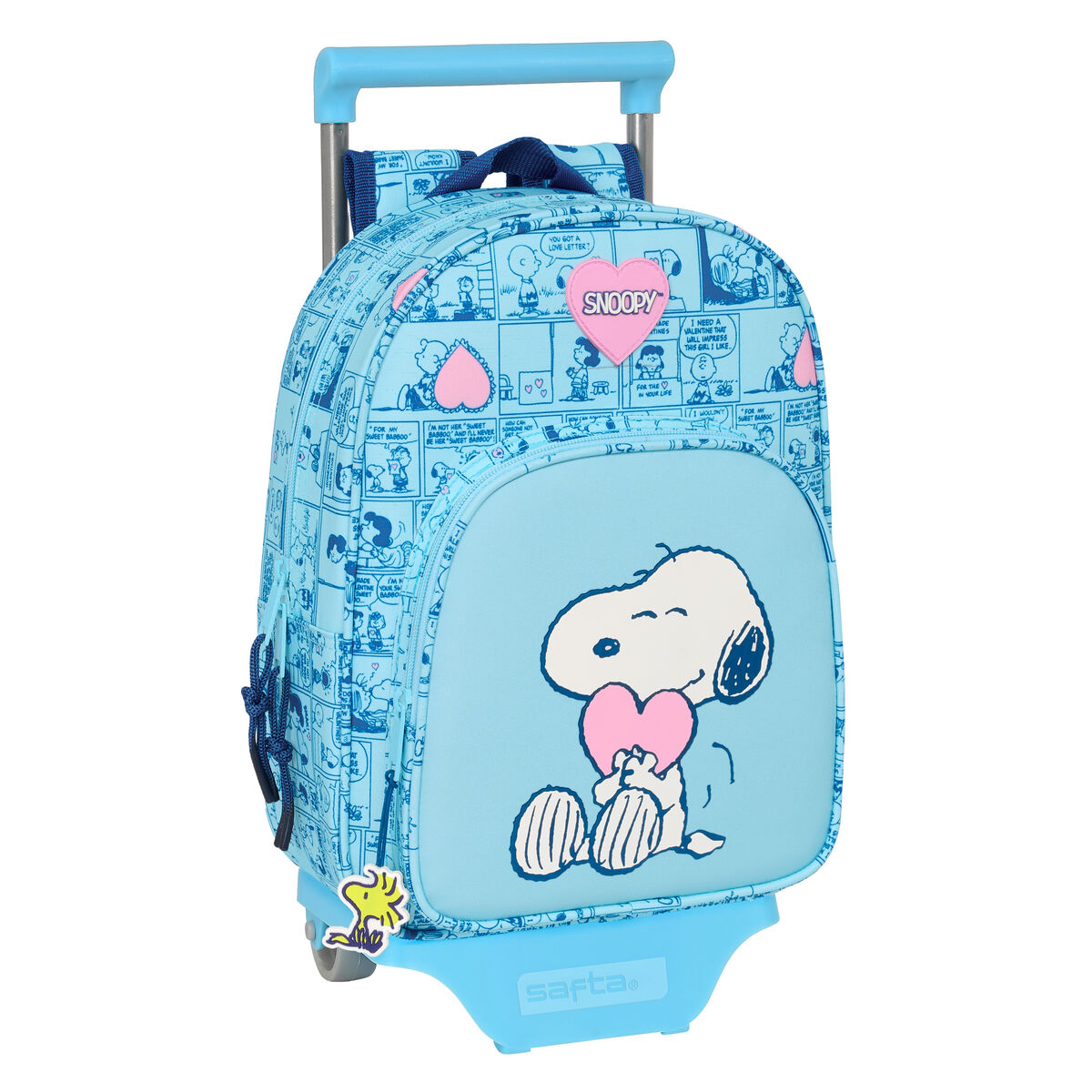 Ghiozdan cu Roți Snoopy Love Albastru 26 x 11 x 67 cm 26 x 34 x 11 cm