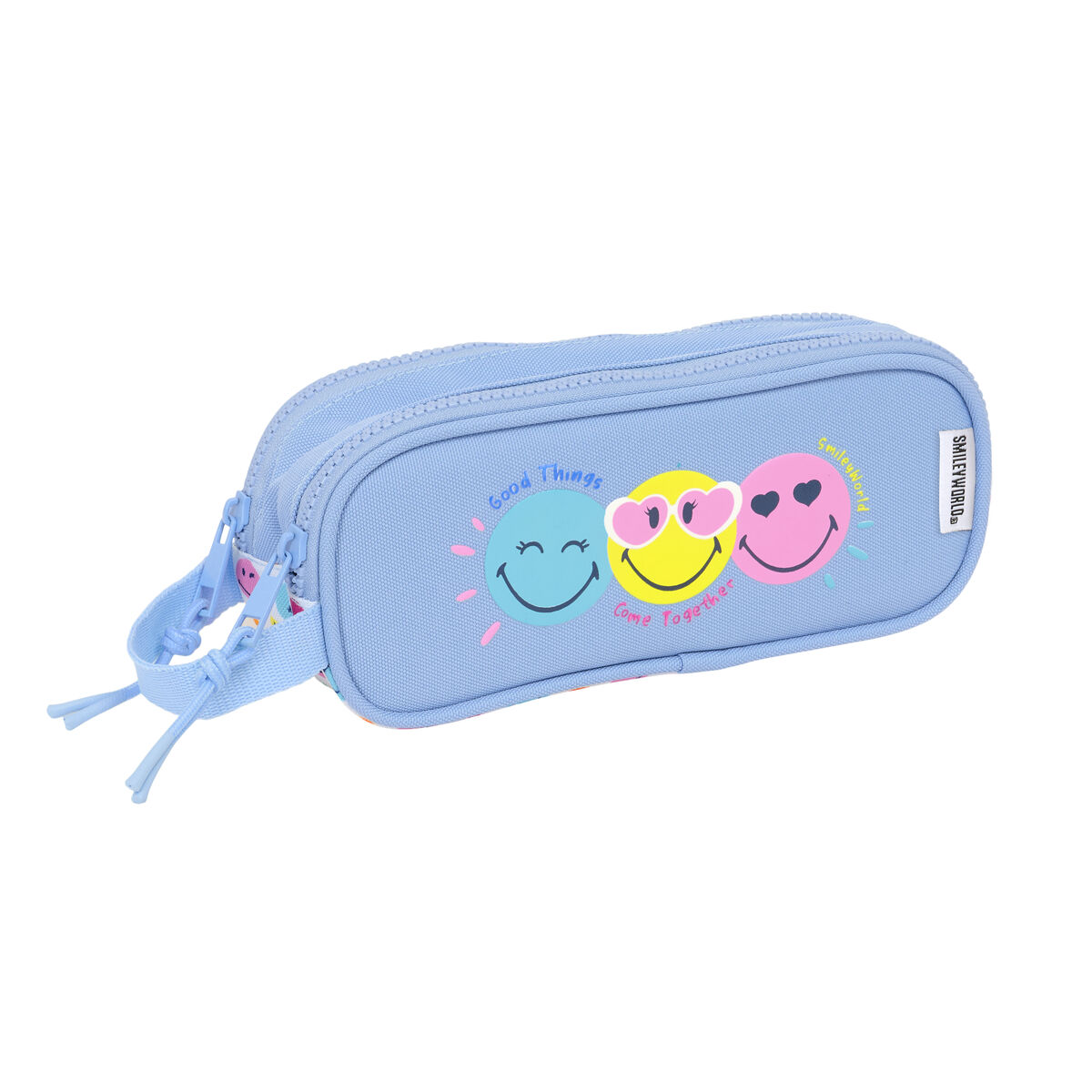 Penar dublu Smiley Joyful Multicolor Albastru deschis 21 x 8 x 6 cm