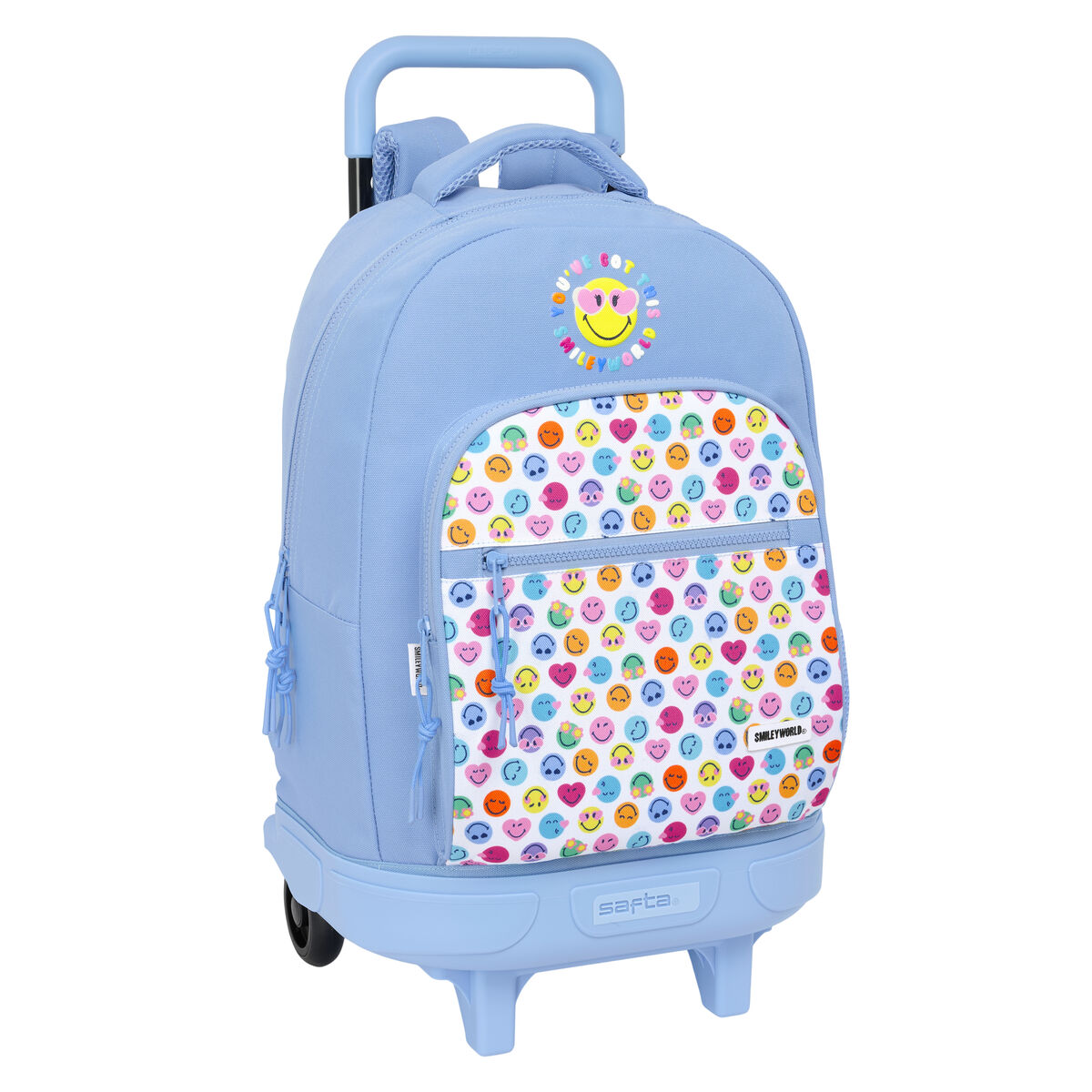 Ghiozdan Smiley Joyful Albastru Multicolor 33 x 45 x 22 cm