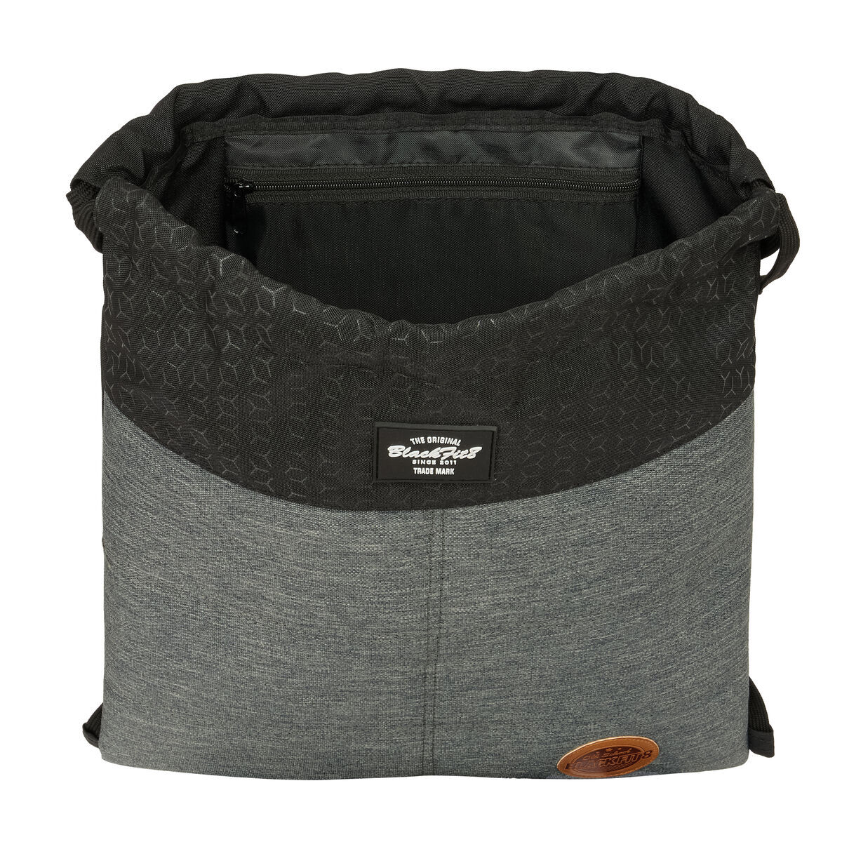 Geantă Rucsac cu Bretele BlackFit8 Old school Negru Gri 35 x 40 x 1 cm