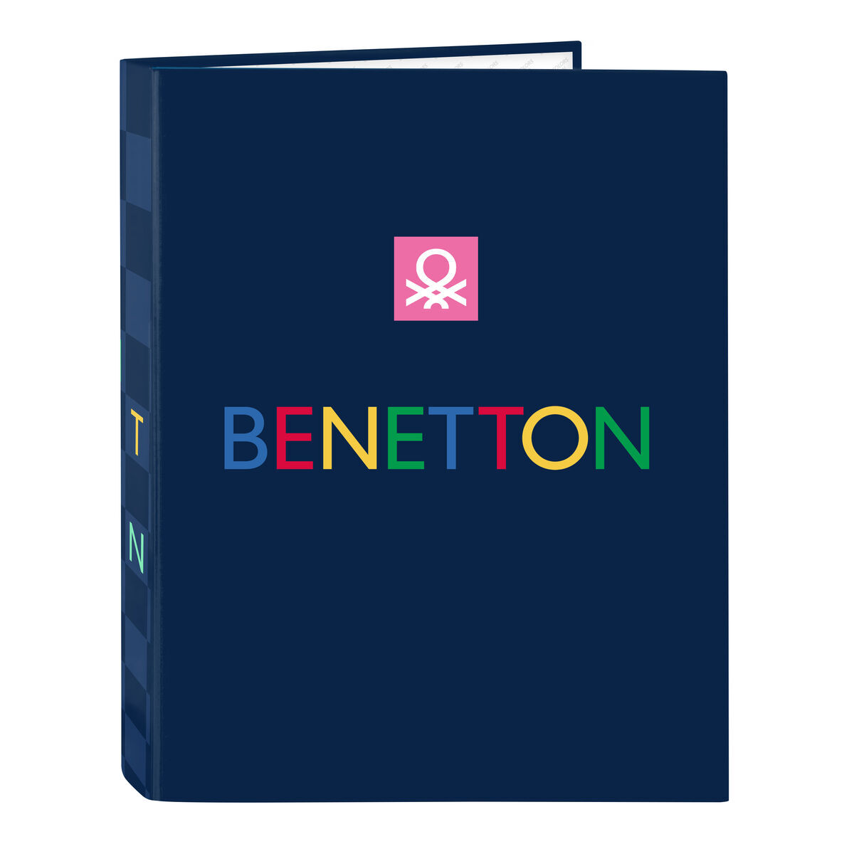 Biblioraft Benetton Damero Bleumarin A4 26.5 x 33 x 4 cm