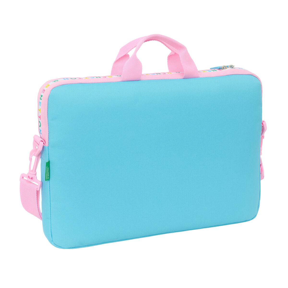 Servietă pentru Laptop Benetton Unique Roz Turquoise 40 x 27 x 4 cm