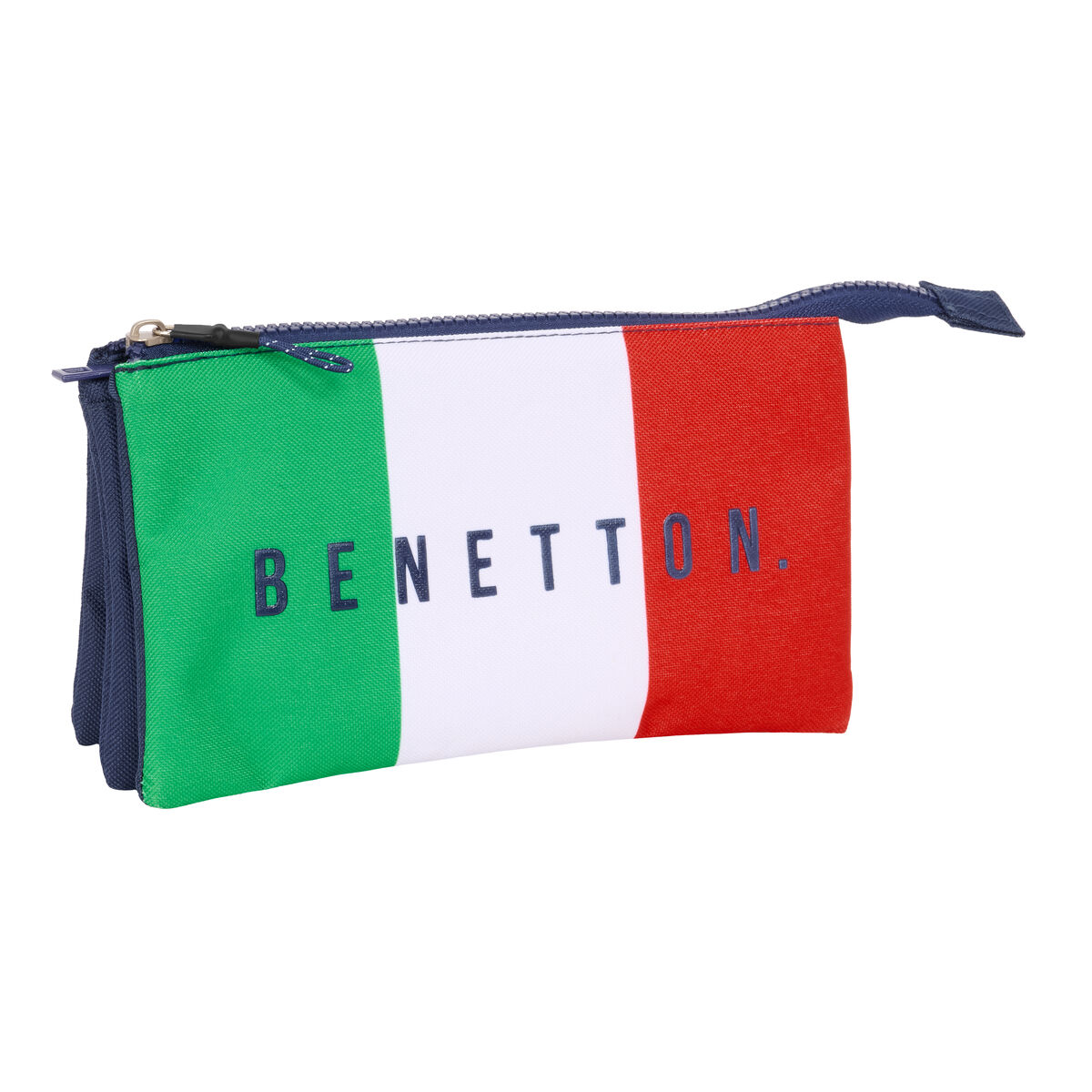 Penar triplu Benetton Flag Bleumarin 22 x 12 x 3 cm