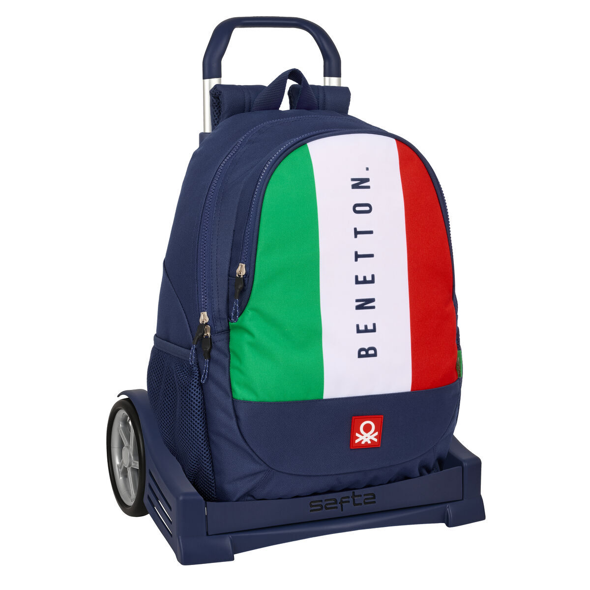 Ghiozdan cu Roți Benetton Flag Bleumarin 32 x 44 x 16 cm
