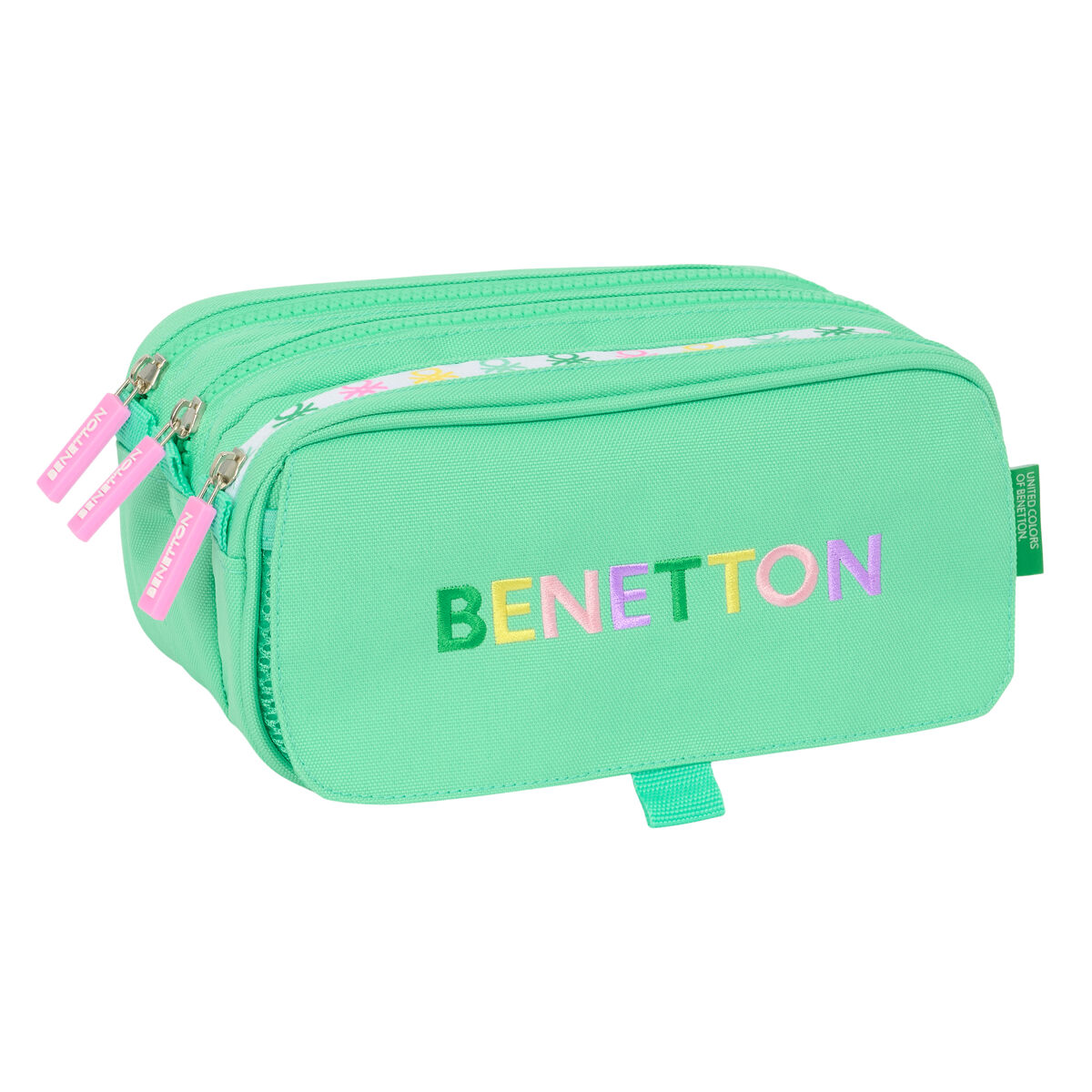 Penar triplu Benetton Mint Verde 21,5 x 10 x 8 cm