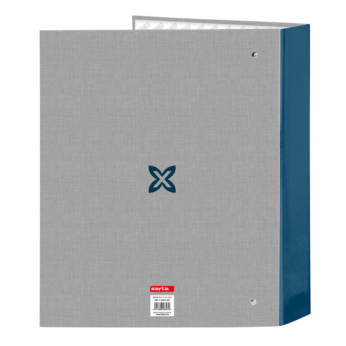 Biblioraft Munich Street Albastru Gri A4 27 x 33 x 6 cm