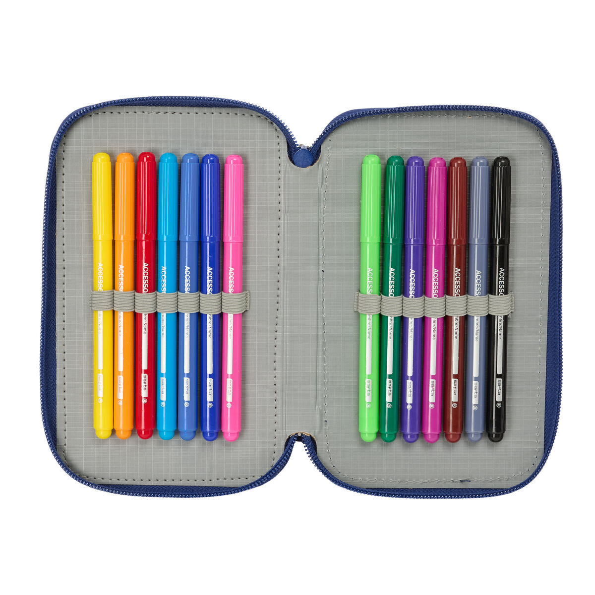 Penar Triplu F.C. Barcelona Bleumarin 12,5 x 19,5 x 5,5 cm 37 Piese