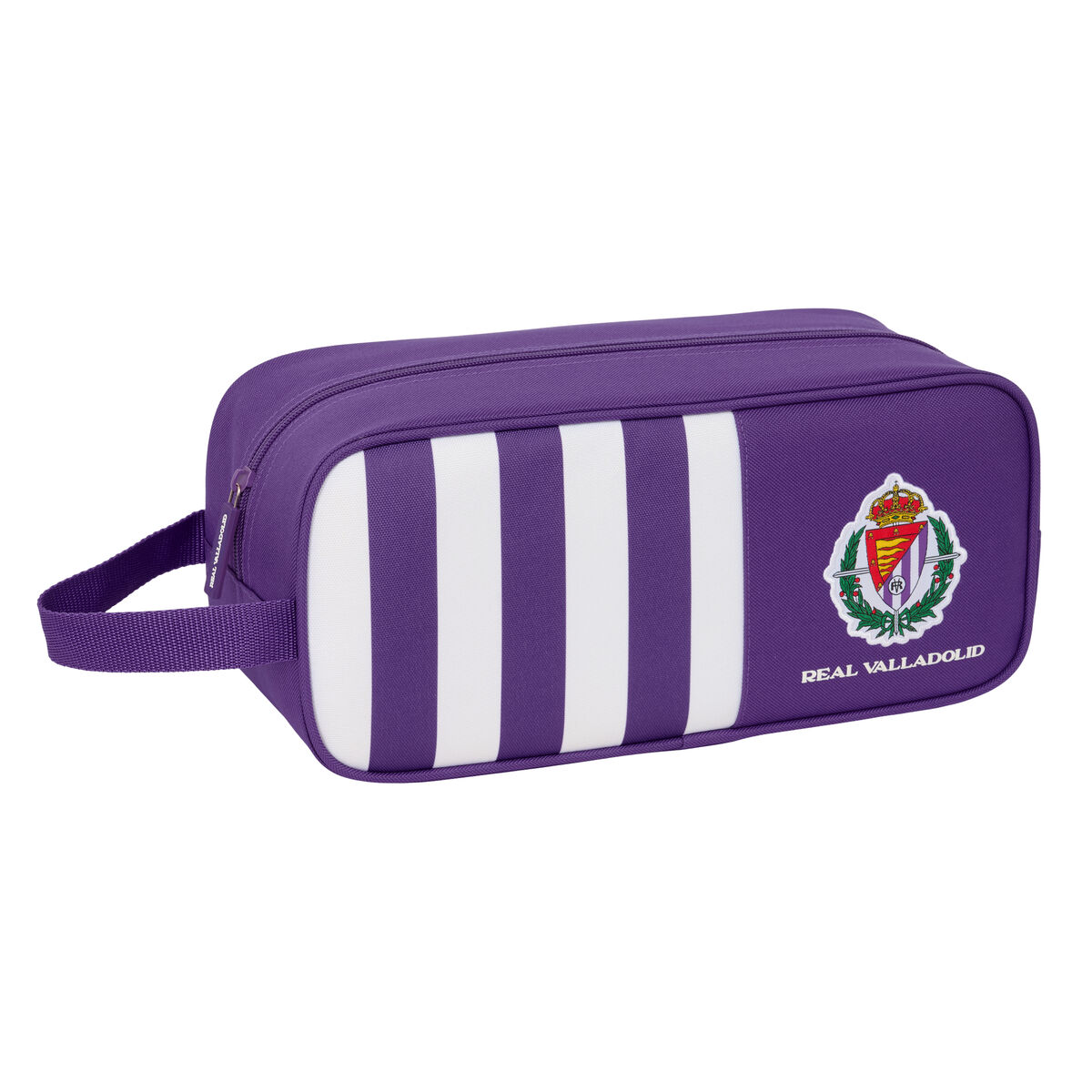 Geantă pentru Încălțăminte de Voiaj Real Valladolid C.F. Alb Mov 34 x 15 x 14 cm