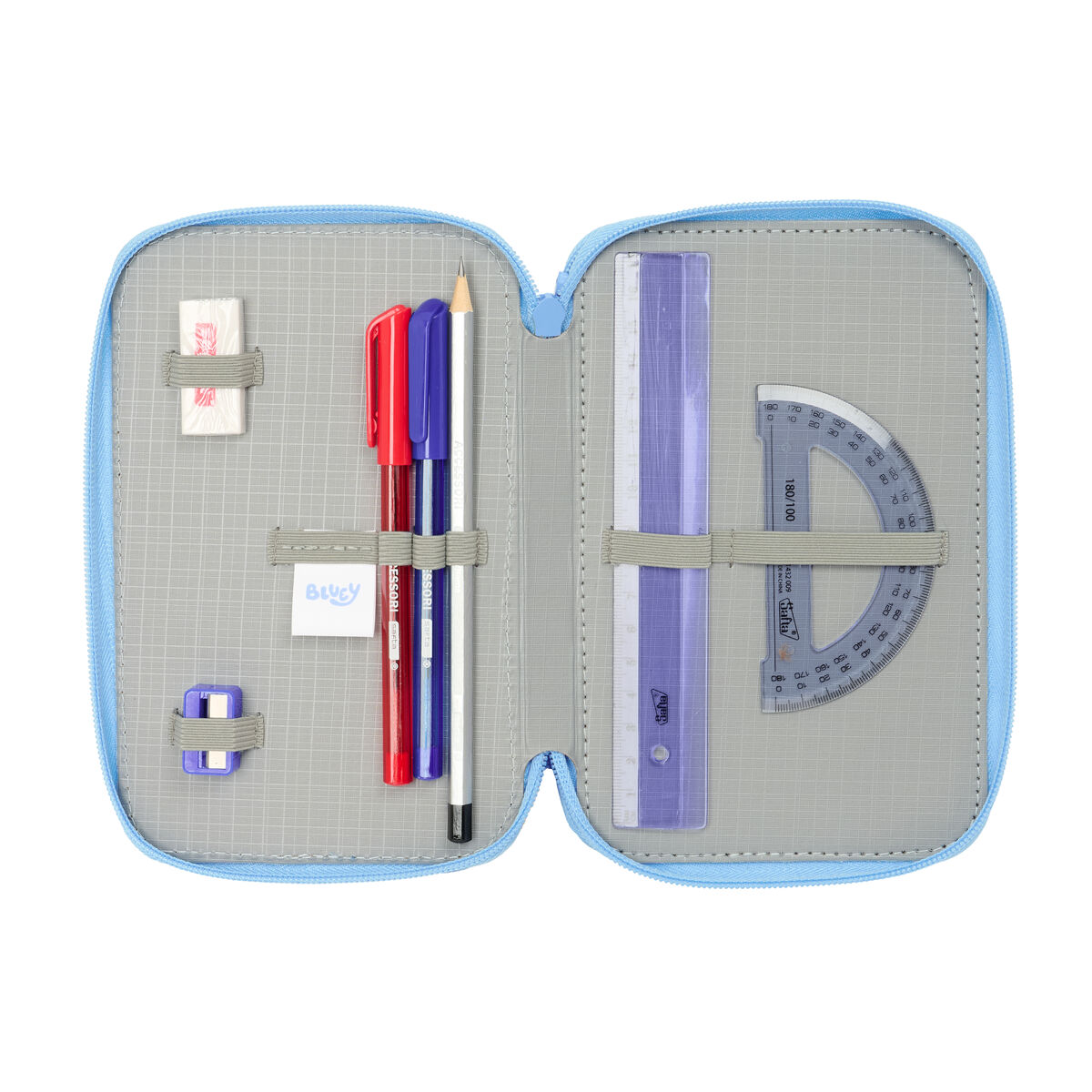Penar Triplu Bluey Let's play Albastru 12,5 x 19,5 x 5,5 cm 37 Piese