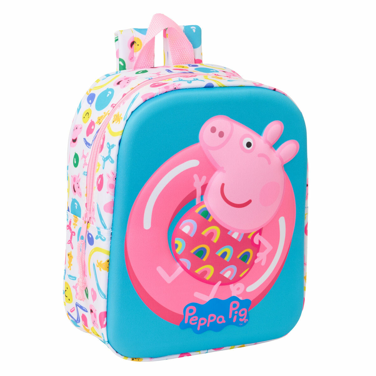 Rucsac pentru Copii Peppa Pig Albastru Alb Roz 22 x 27 x 10 cm 3D