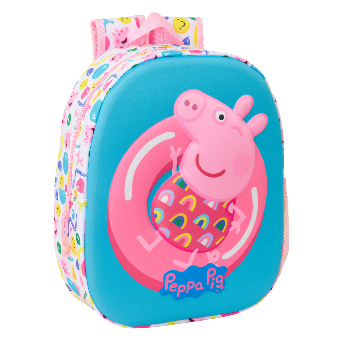 Rucsac pentru Copii Peppa Pig Albastru Alb Roz 27 x 33 x 10 cm 3D