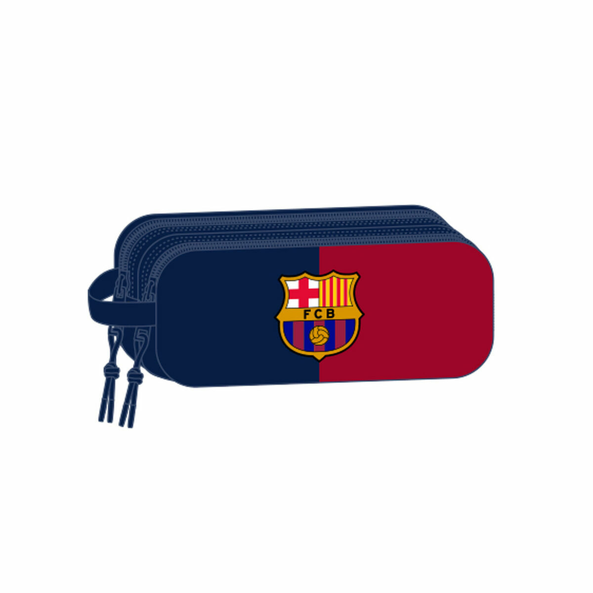 Penar dublu F.C. Barcelona Albastru Castaniu 21 x 8 x 6 cm 3D