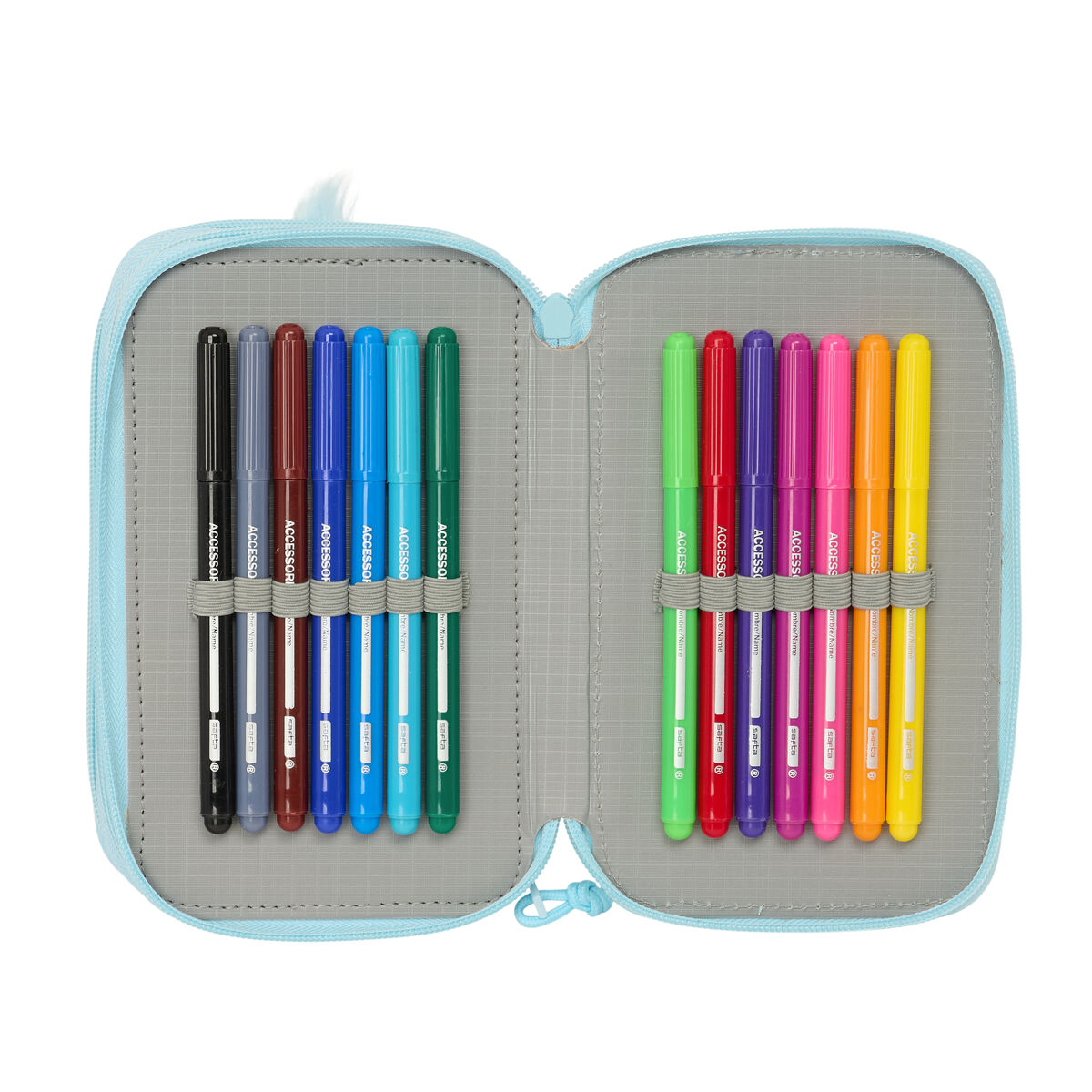 Penar Triplu Furby Albastru 12,5 x 19,5 x 5,5 cm 37 Piese