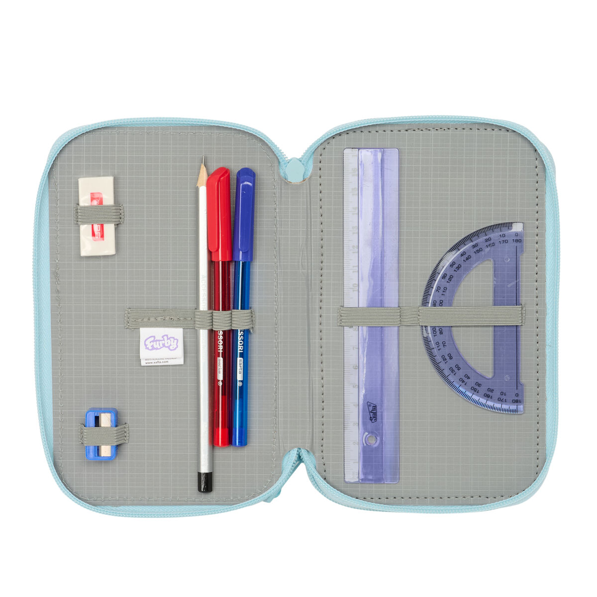 Penar Triplu Furby Albastru 12,5 x 19,5 x 5,5 cm 37 Piese