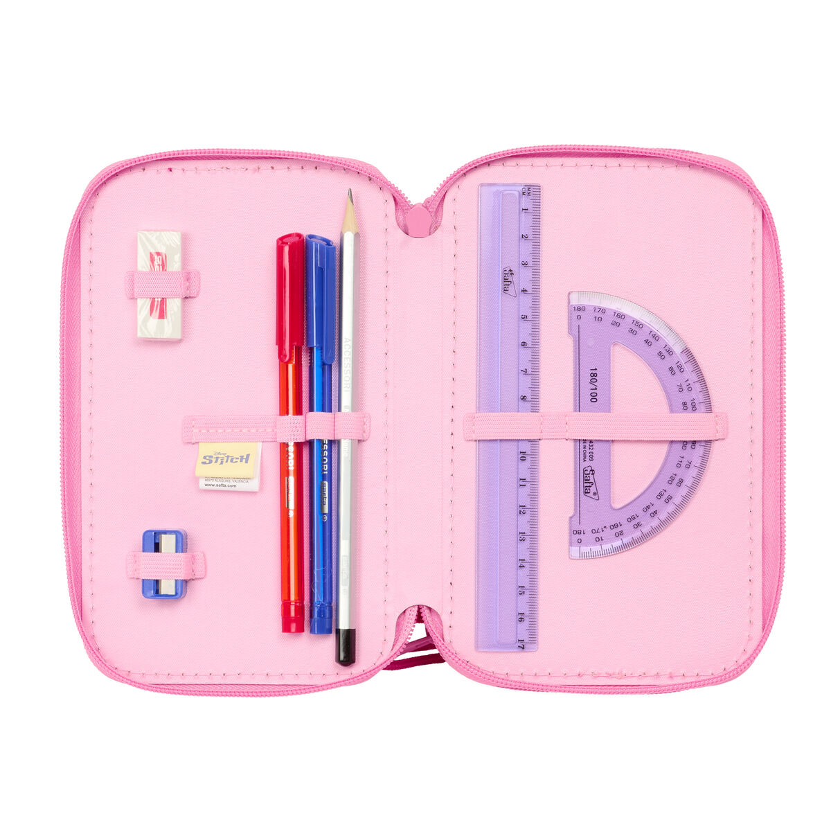 Penar Triplu Lilo & Stitch Chill Roz Mentă 12,5 x 19,5 x 5,5 cm 37 Piese