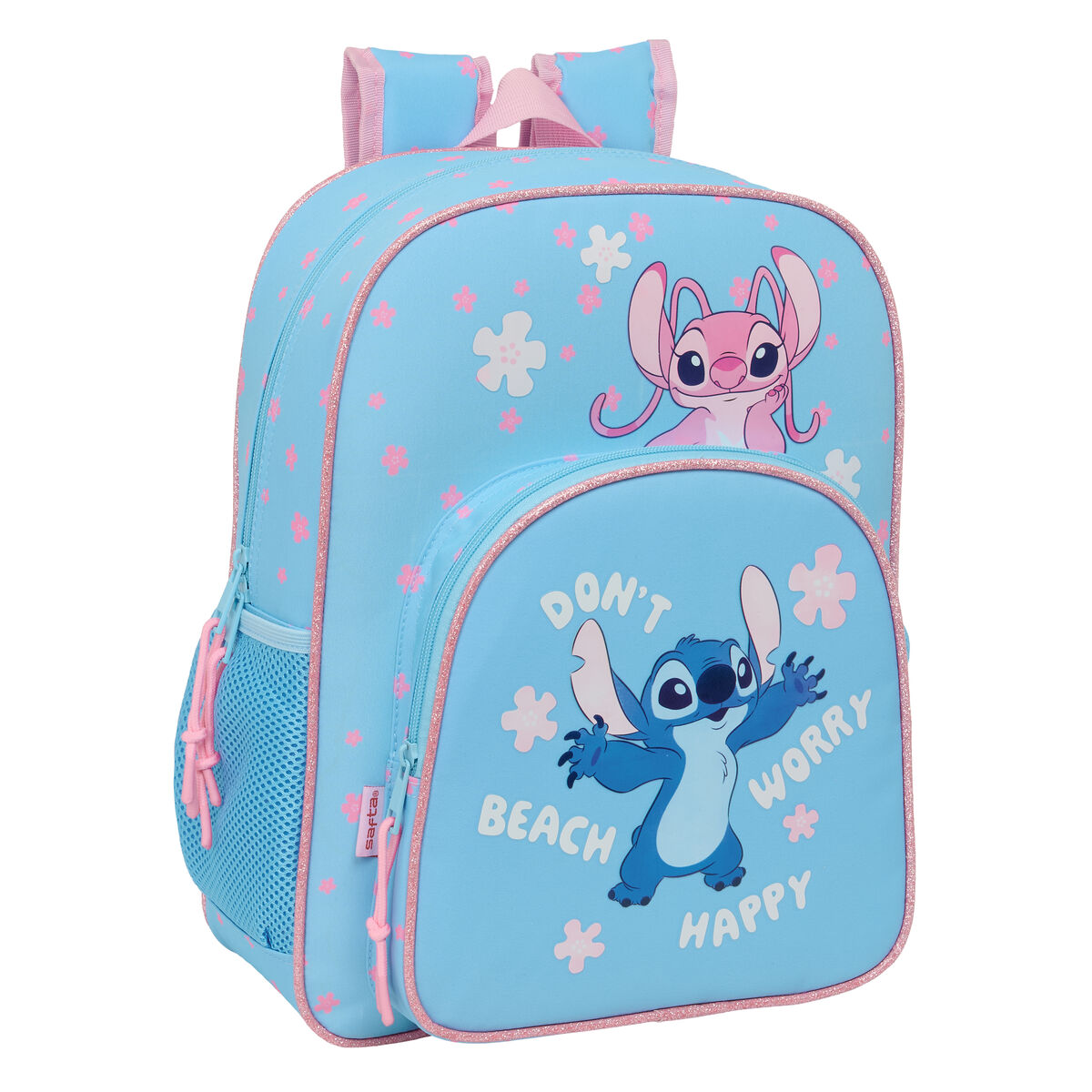 Ghiozdan Lilo & Stitch Happy Albastru celest 32 x 38 x 12 cm