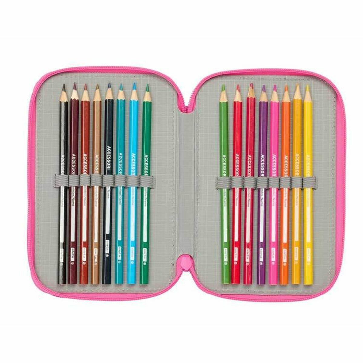 Penar Triplu Kuromi Negru Fucsia 12,5 x 19,5 x 5,5 cm 37 Piese