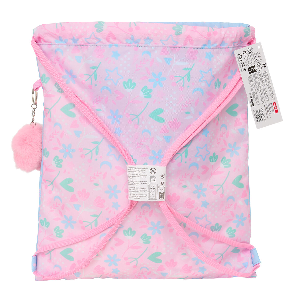 Geantă Rucsac cu Bretele BlackFit8 Smile Albastru Roz 35 x 40 x 1 cm