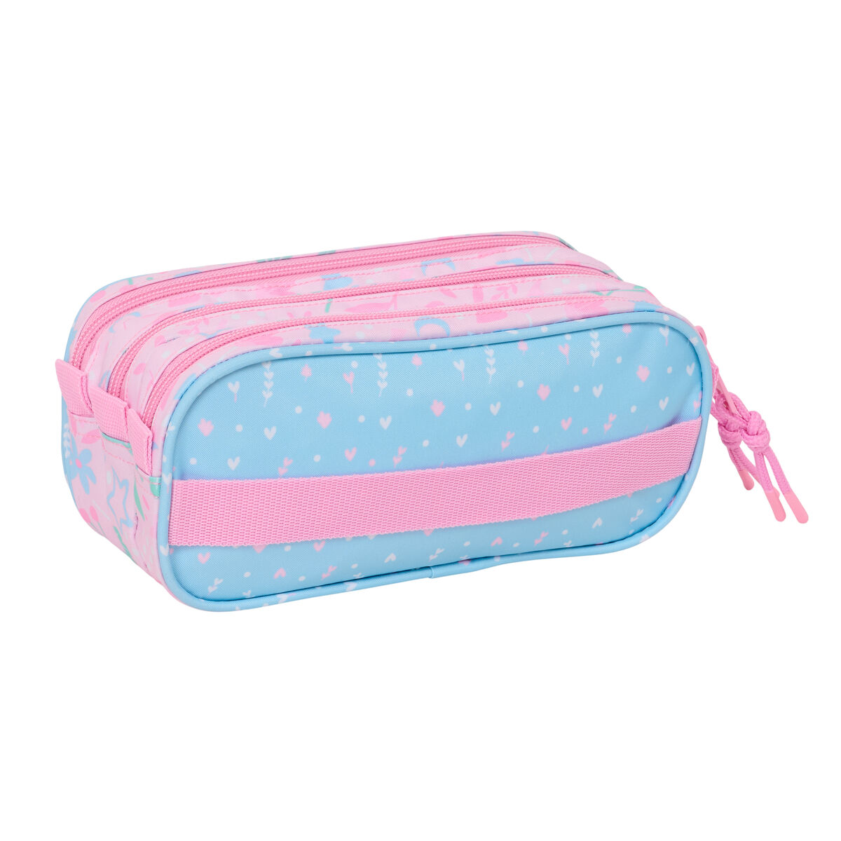 Penar triplu BlackFit8 Smile Roz Albastru deschis 21,5 x 10 x 8 cm