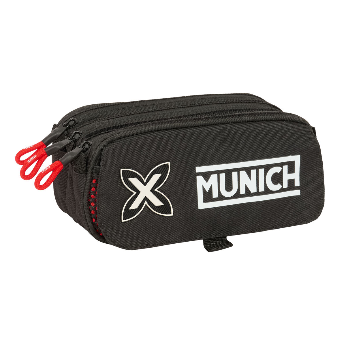 Penar triplu Munich Vulcan Negru 21,5 x 10 x 8 cm