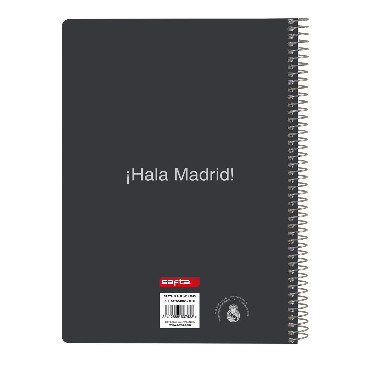 Notebook Real Madrid C.F. Alb A5 80 Frunze