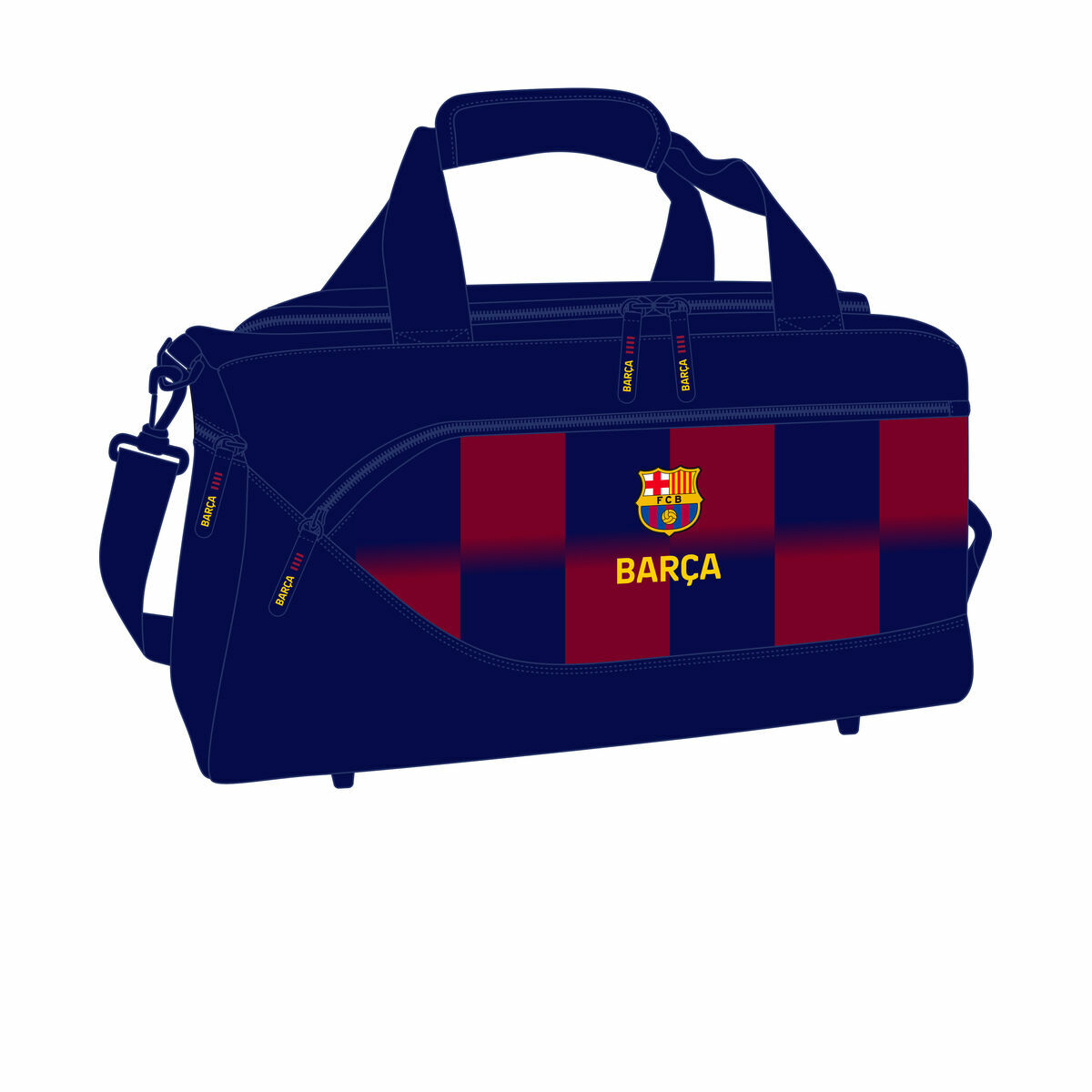 Geantă de Sport F.C. Barcelona Albastru Castaniu 50 x 25 x 25 cm