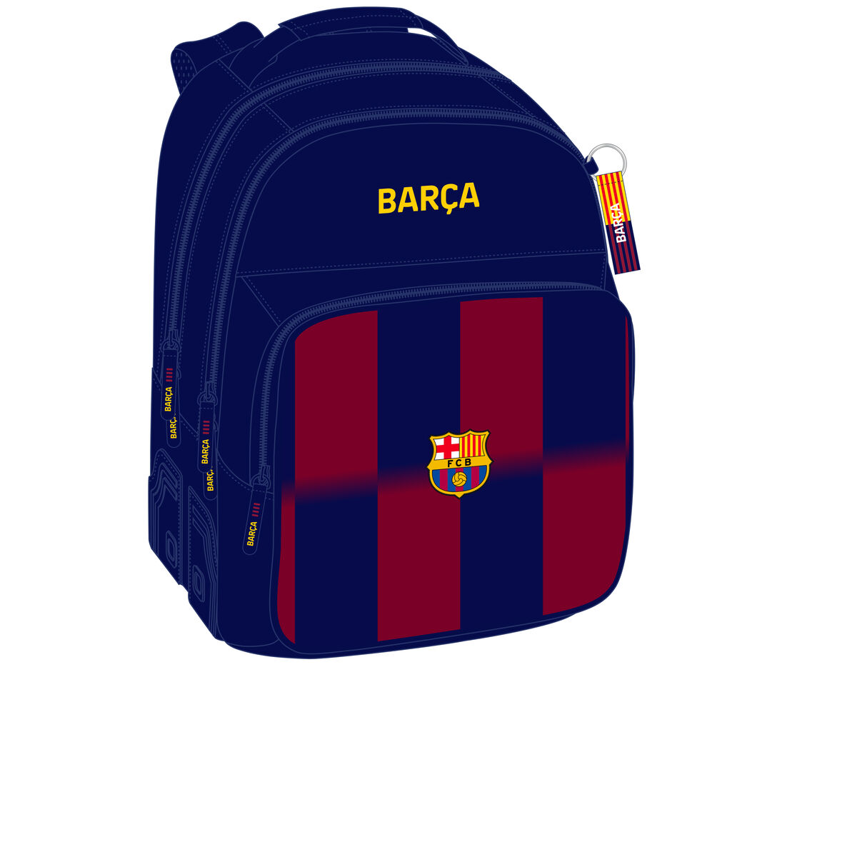 Ghiozdan F.C. Barcelona Albastru Castaniu 32 x 42 x 15 cm