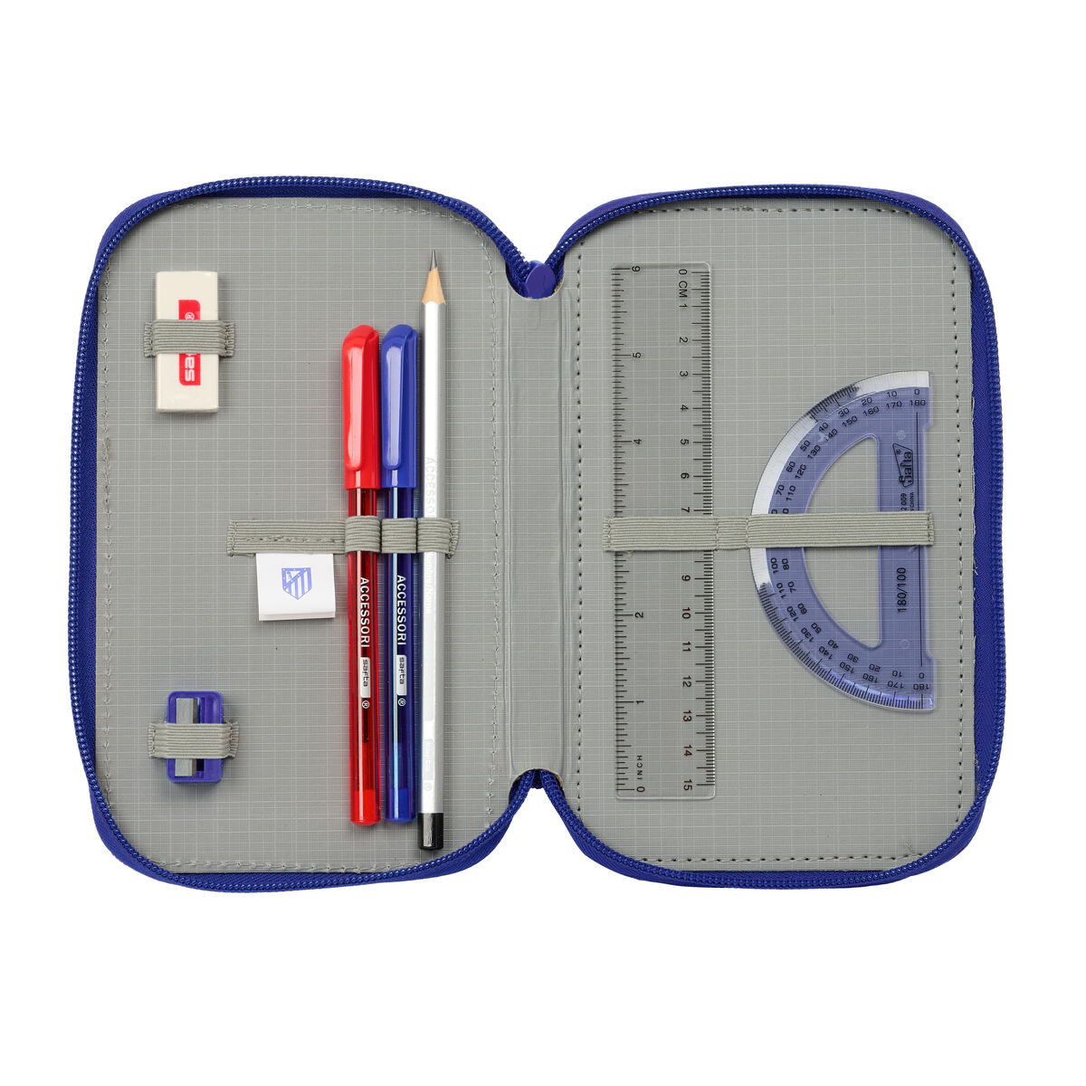 Penar Triplu Atlético Madrid Albastru Alb Roșu 12,5 x 19,5 x 5,5 cm 37 Piese