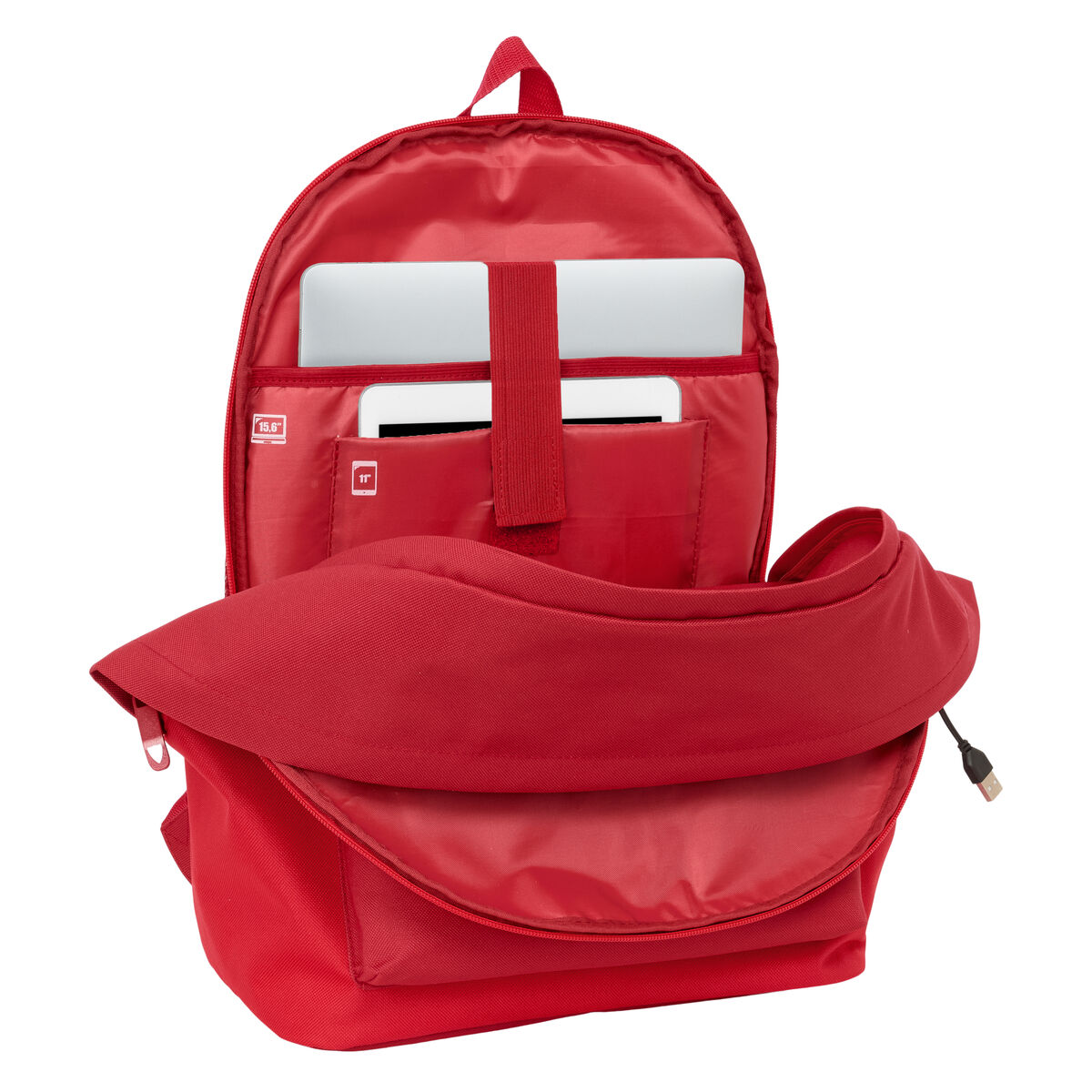 Rucsac pentru Laptop și Tabletă cu Ieșire USB Sevilla Fútbol Club Roșu