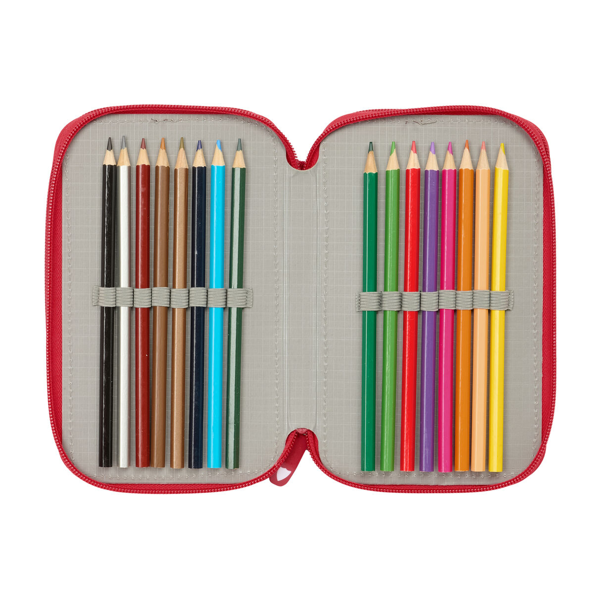 Penar Triplu Sevilla Fútbol Club Roșu 12,5 x 19,5 x 5,5 cm 37 Piese