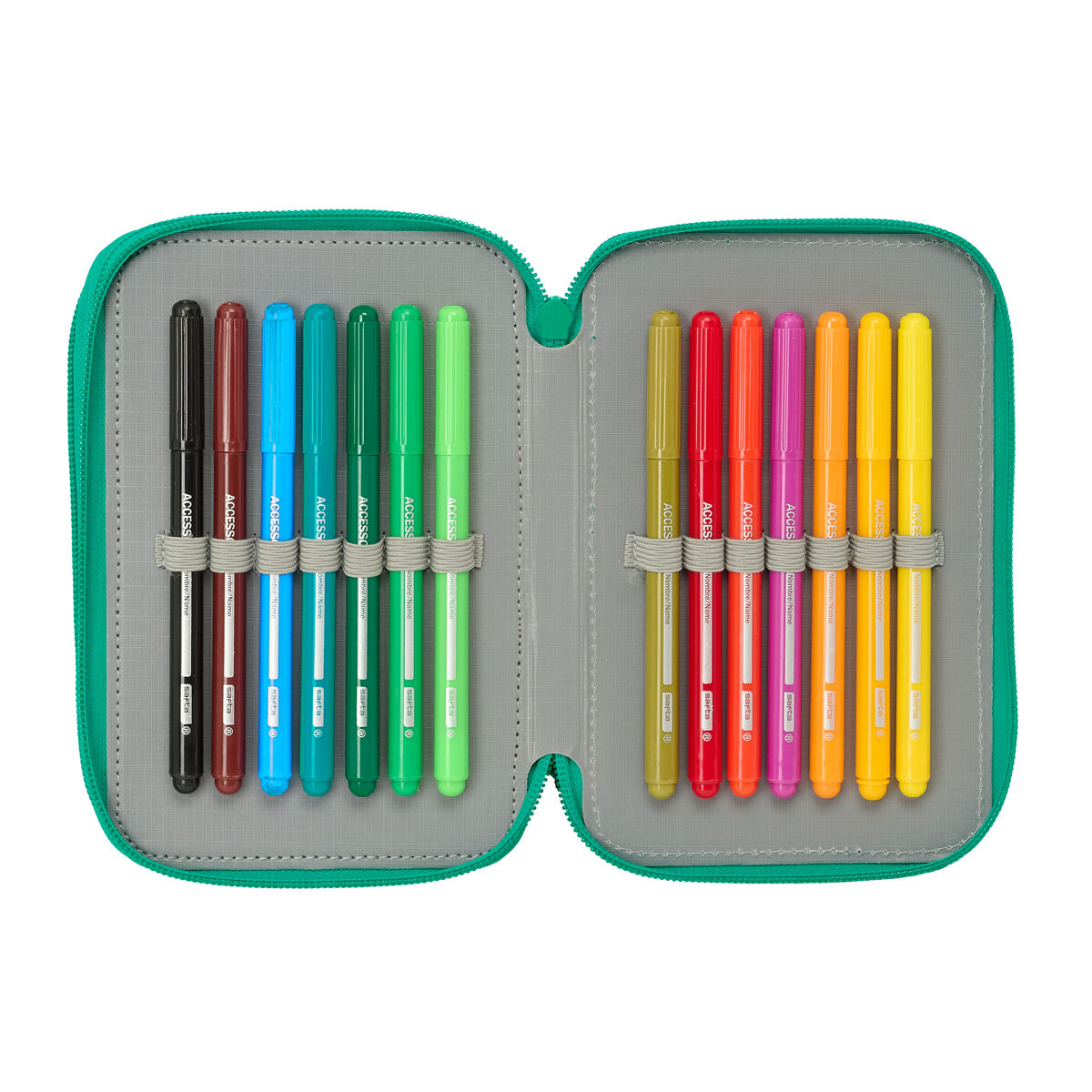 Penar Triplu Real Betis Balompié Acvamarin 12,5 x 19,5 x 5,5 cm 37 Piese