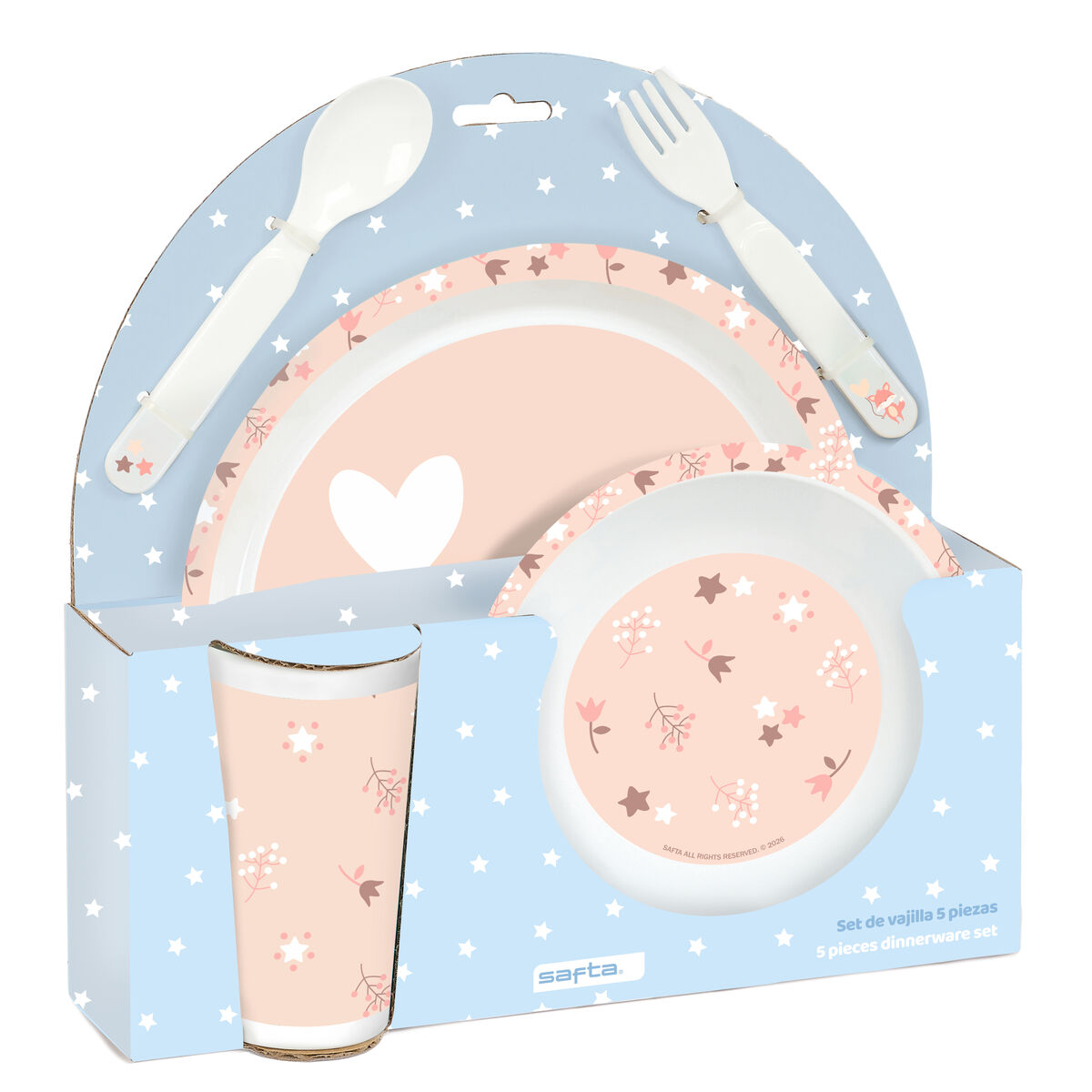 Set de Menaj pentru Copii Safta Flores PVC