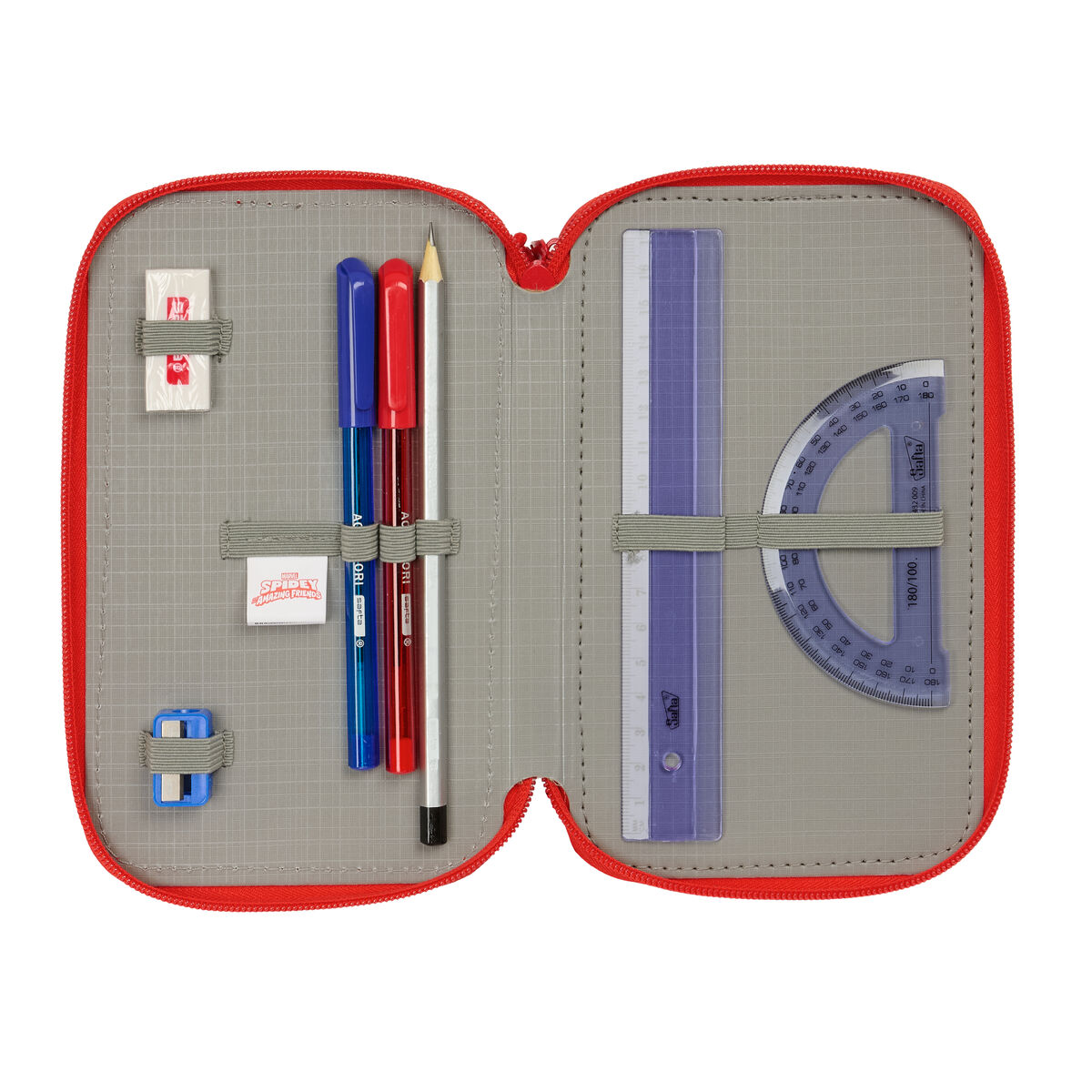 Geantă Universală Spider-Man Albastru Roșu 12,5 x 19,5 x 5,5 cm 37 Piese