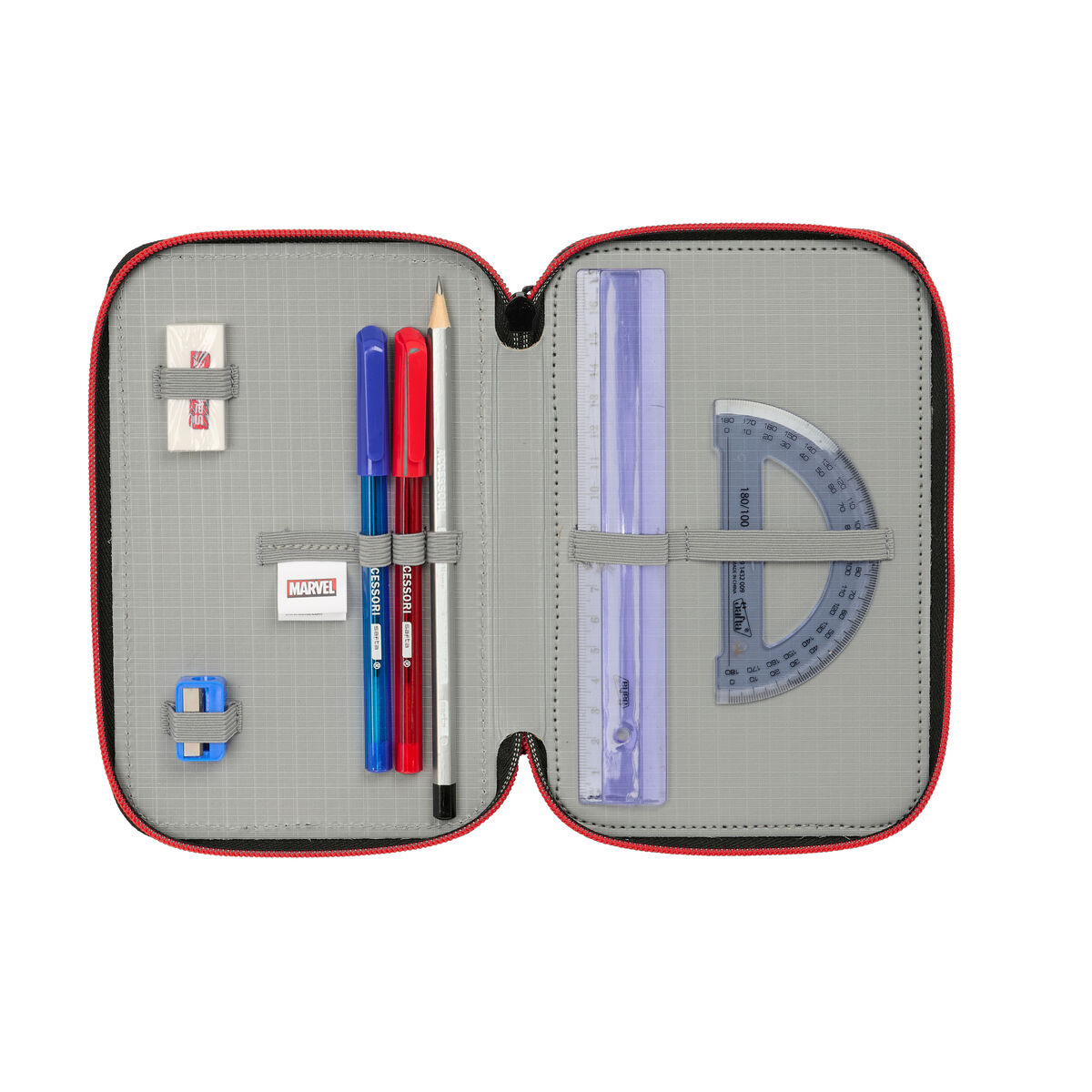 Geantă Universală Spider-Man Negru 12,5 x 19,5 x 5,5 cm 37 Piese