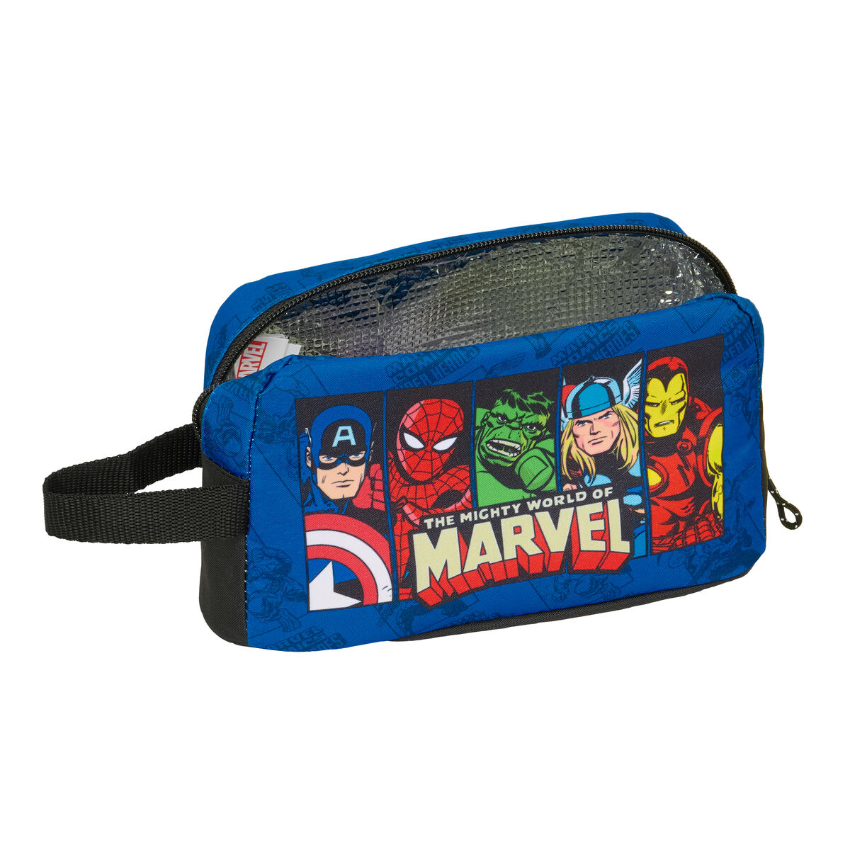 Geantă Termoizolantă pentru Gustări The Avengers Albastru Negru 21,5 x 12 x 6,5 cm