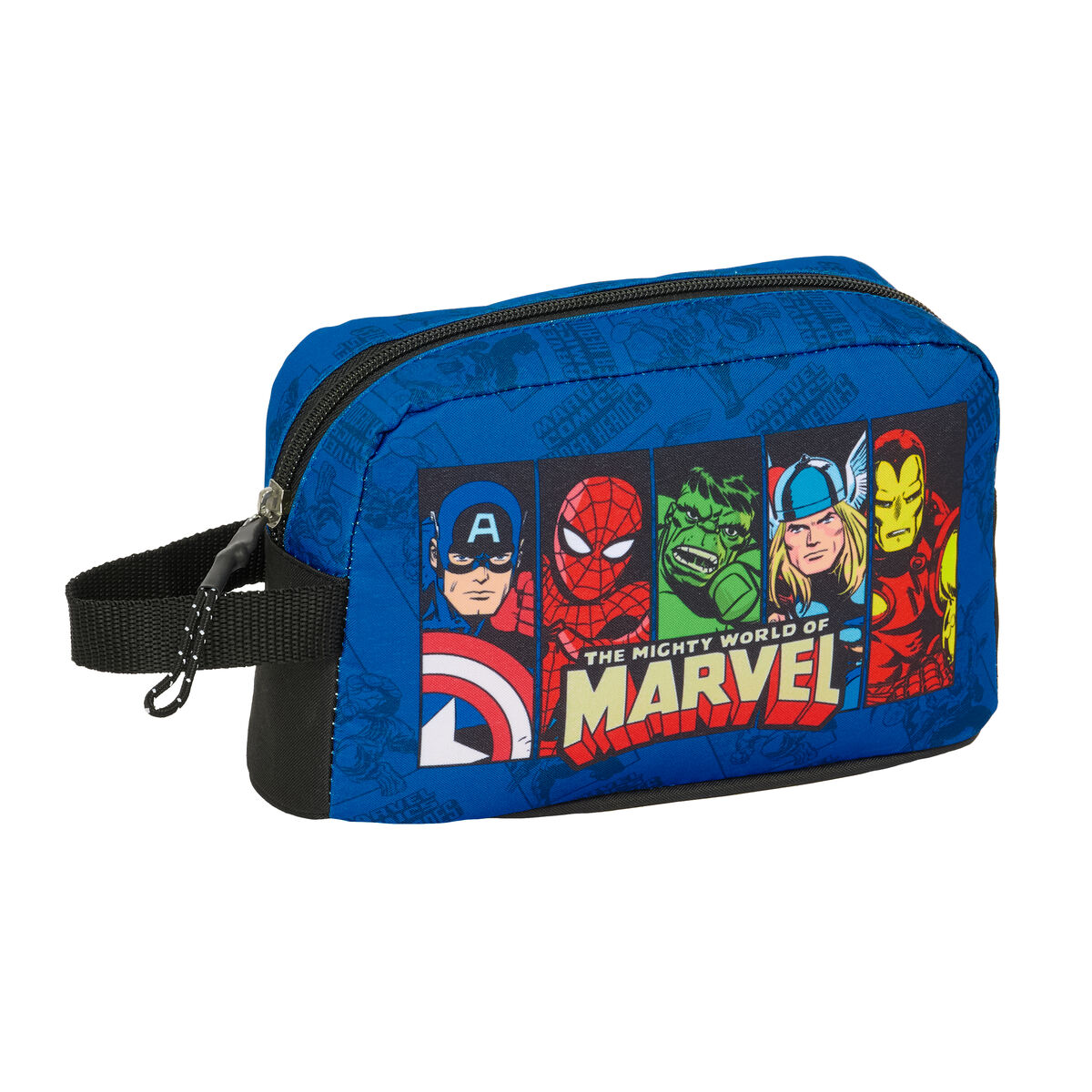Geantă Termoizolantă pentru Gustări The Avengers Albastru Negru 21,5 x 12 x 6,5 cm