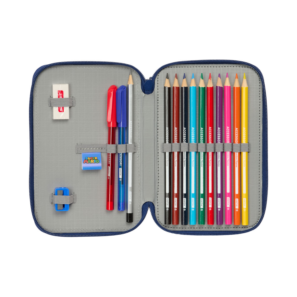 Geantă Universală Super Mario Mamma mia Roșu Bleumarin 12.5 x 19.5 x 4 cm 29 Piese