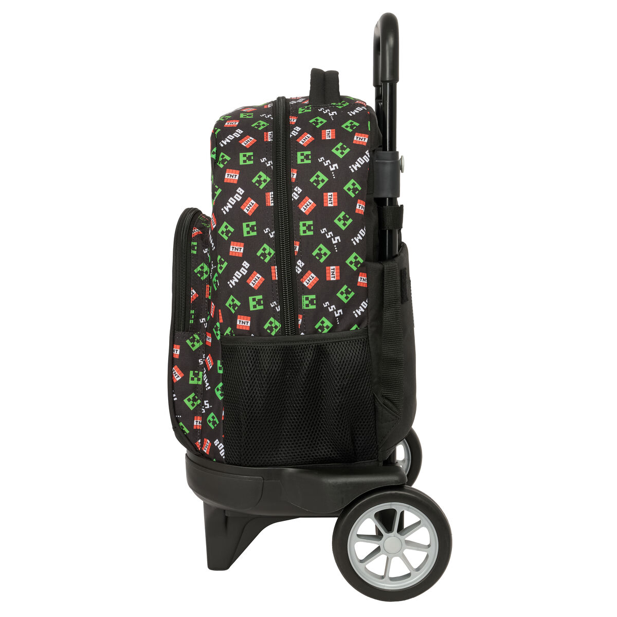 Ghiozdan cu Roți Minecraft Negru 33 x 45 x 22 cm