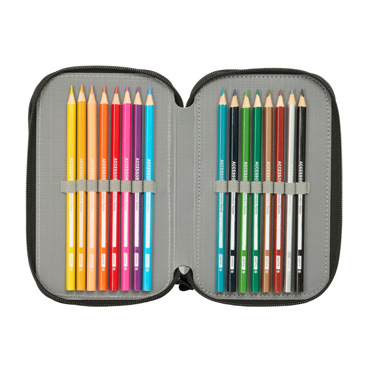 Penar Triplu Minecraft Negru 12,5 x 19,5 x 5,5 cm 37 Piese