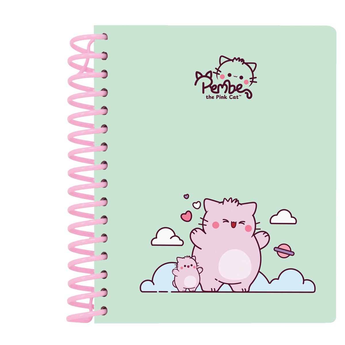 Notebook Pembe The pink cat Multicolor