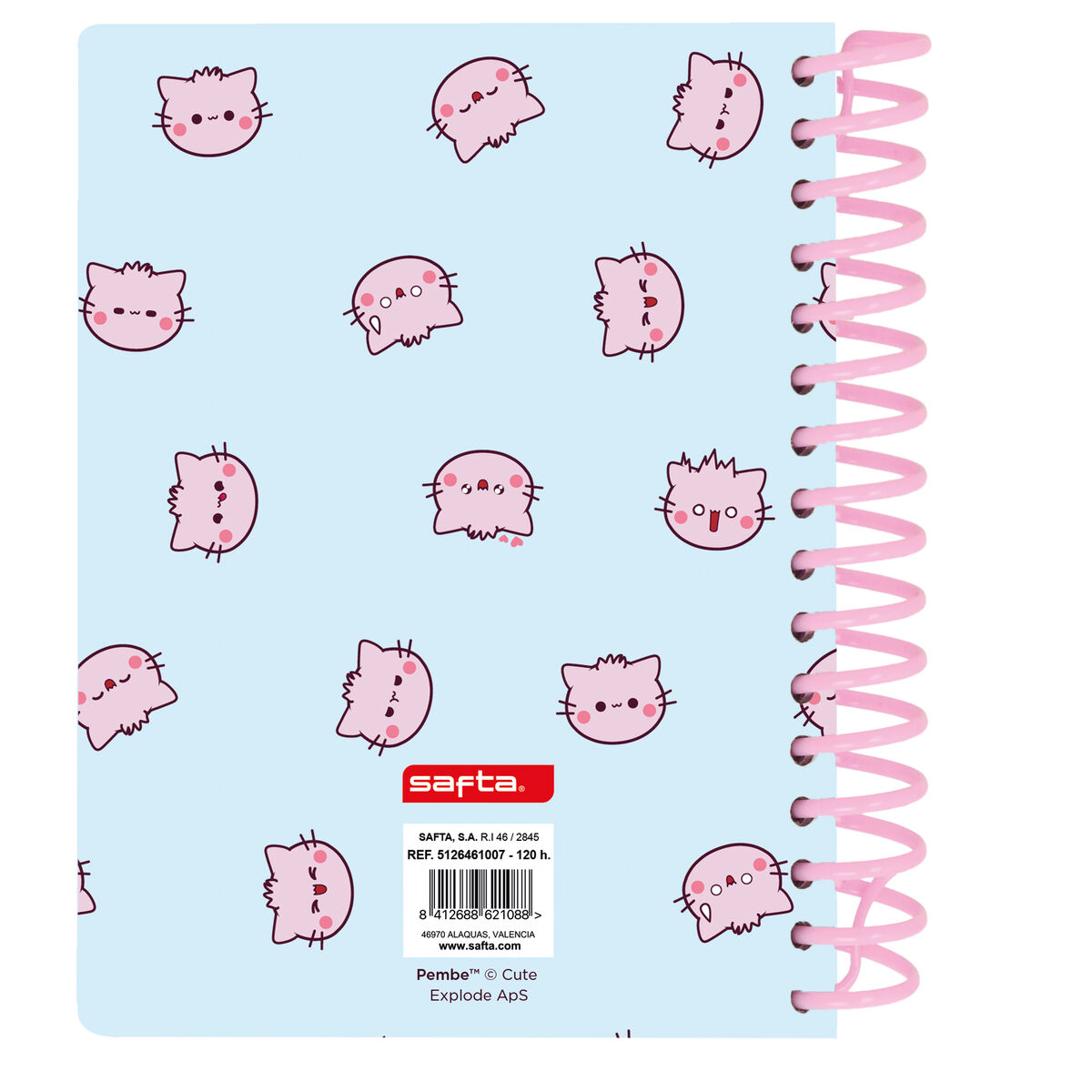 Notebook Safta The pink cat Multicolor